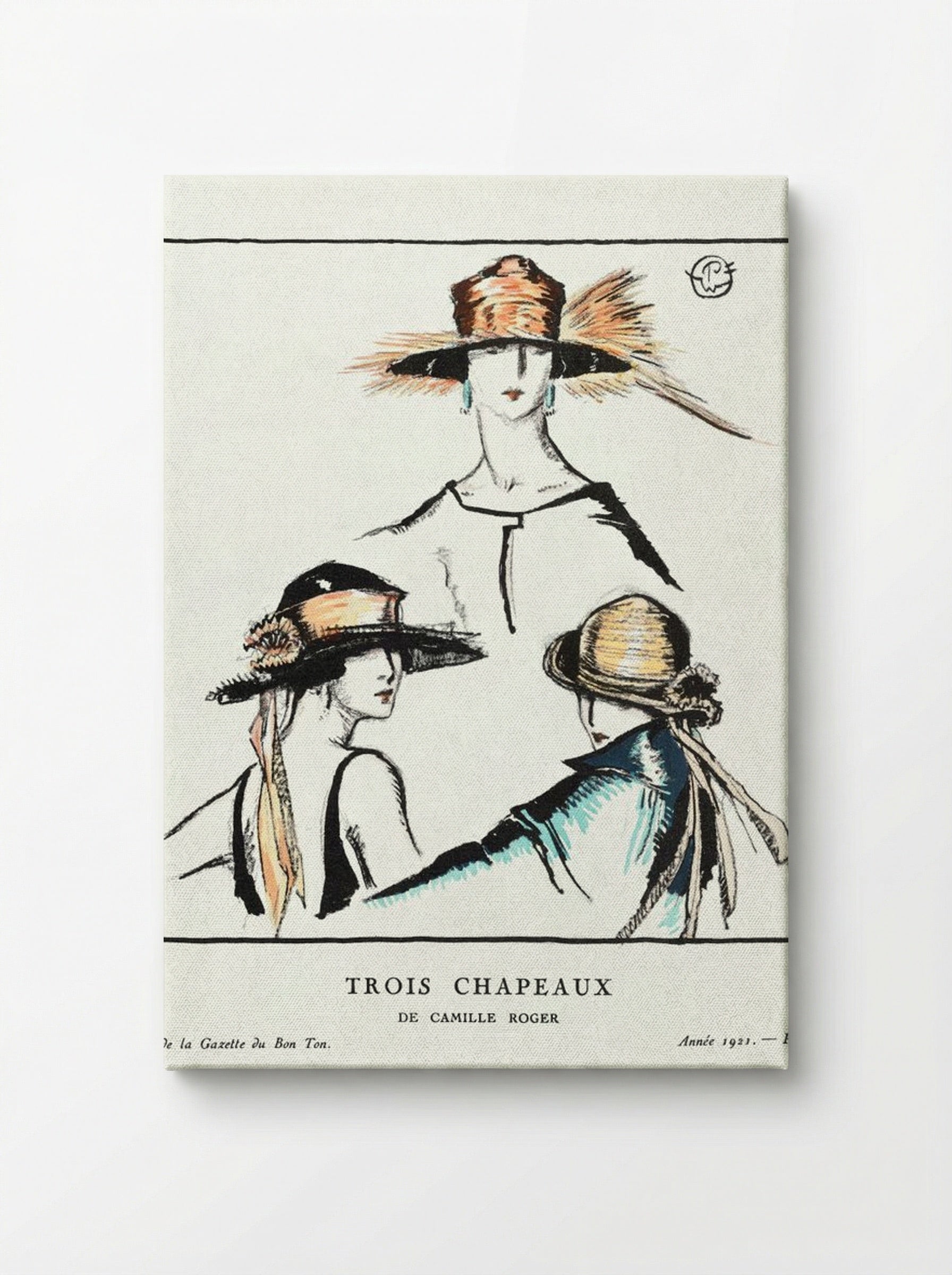 Trois Chapeaux (Three Hats) - Porter Woodruff - Canvas