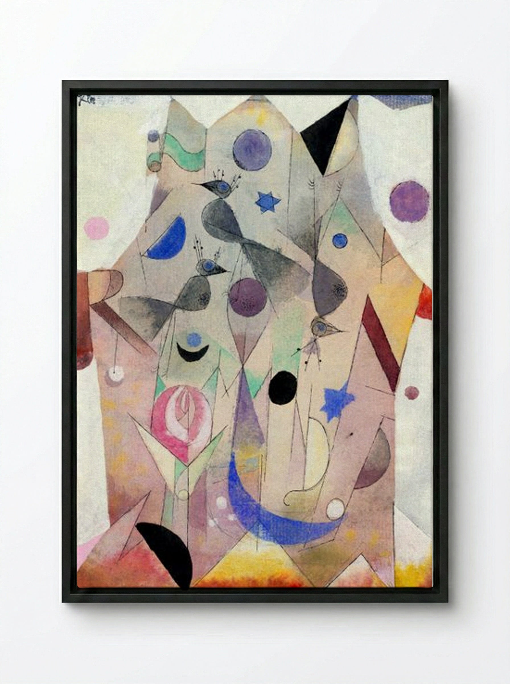 Persische Nachtigallen (Persian Nightingales) - Paul Klee - Framed Canvas Black