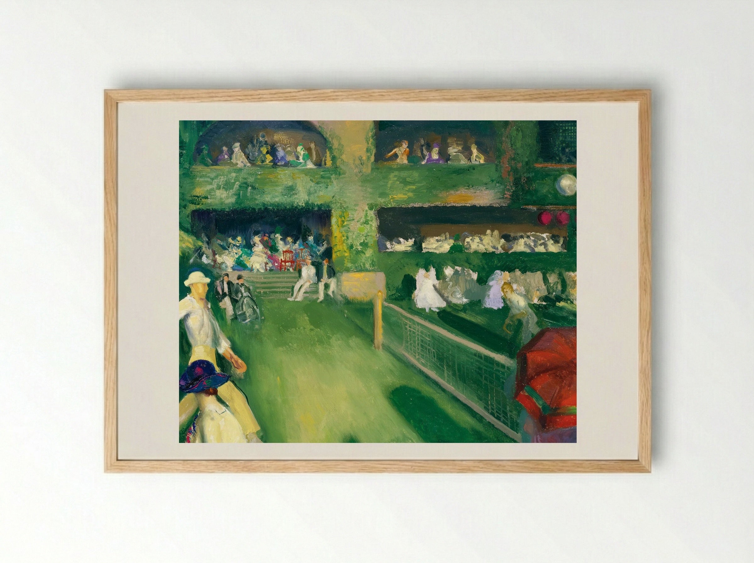 Tennis at Newport - George Bellows - Framed Print Wood