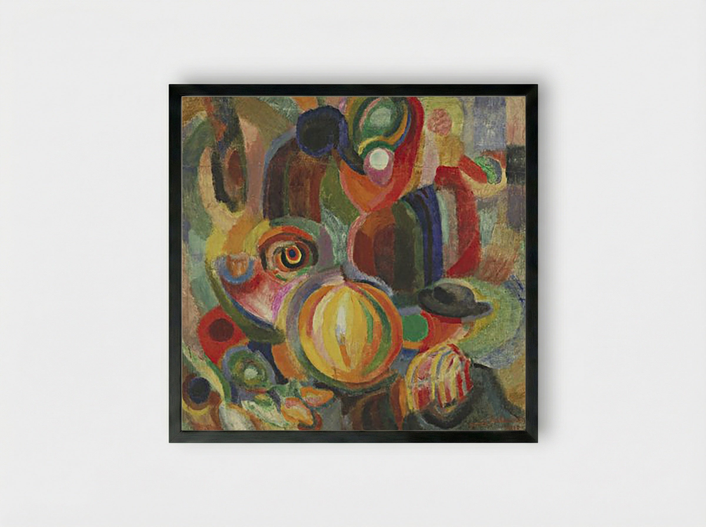 Portuguese Market (Abstract Composition) - Fine Art Print - Framed Print Black