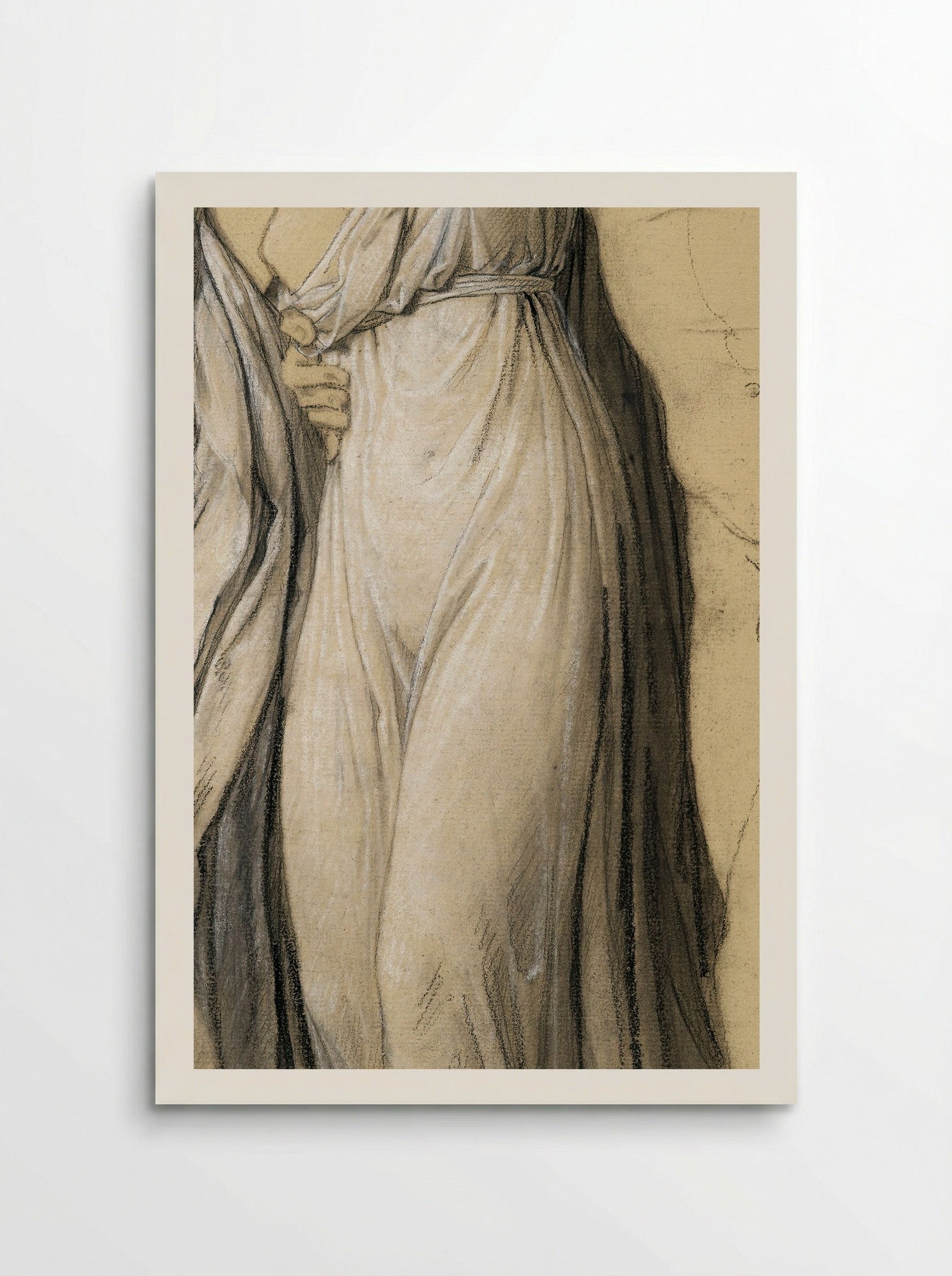 Drapery Study for Castor and Pollux Freeing Helen - Joseph-Ferdinand Lancrenon - Poster
