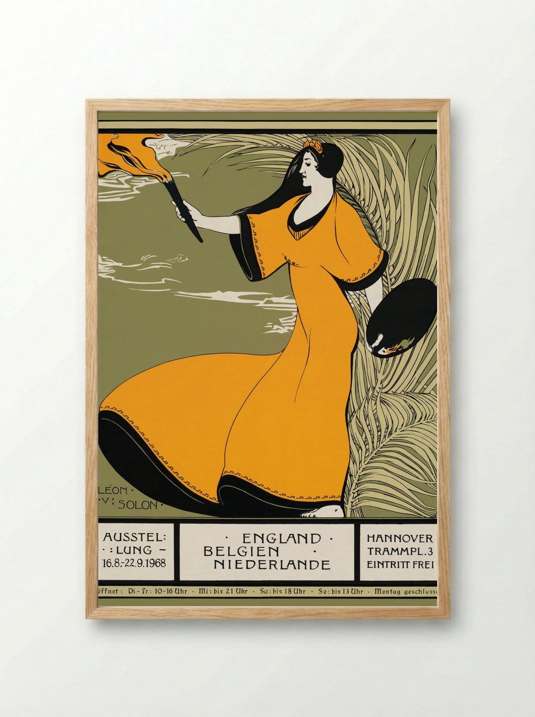 Exposition Poster, Hannover - Léon-Victor Solon - Framed Print Wood