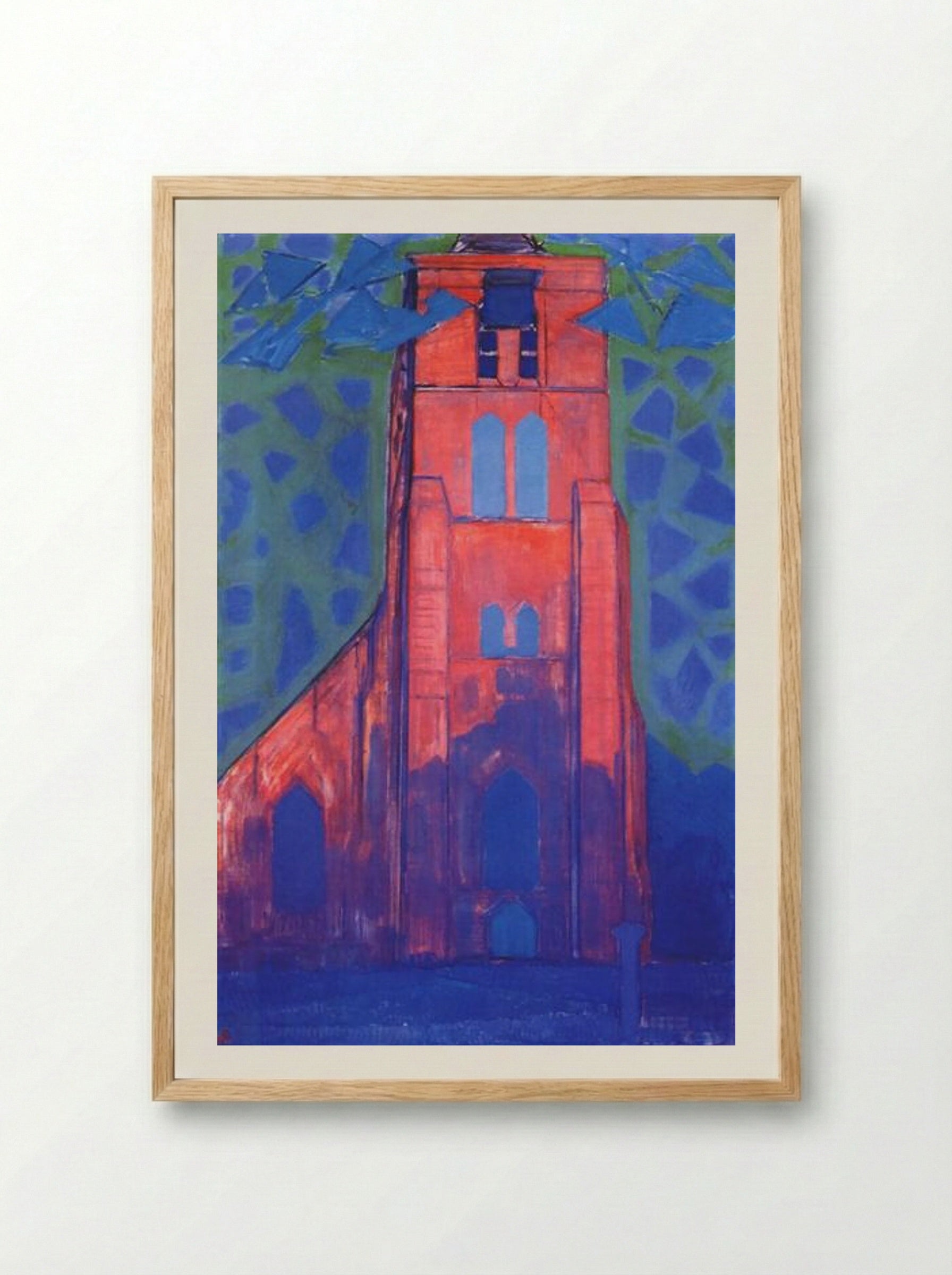 Church Tower at Domburg - Piet Mondrian - Framed Print Wood