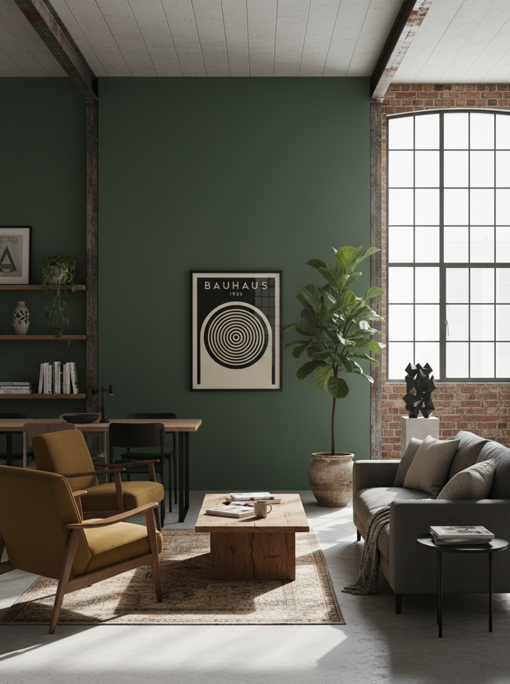 Bauhaus 1923 Concentric Circles – Monochrome - Lifestyle