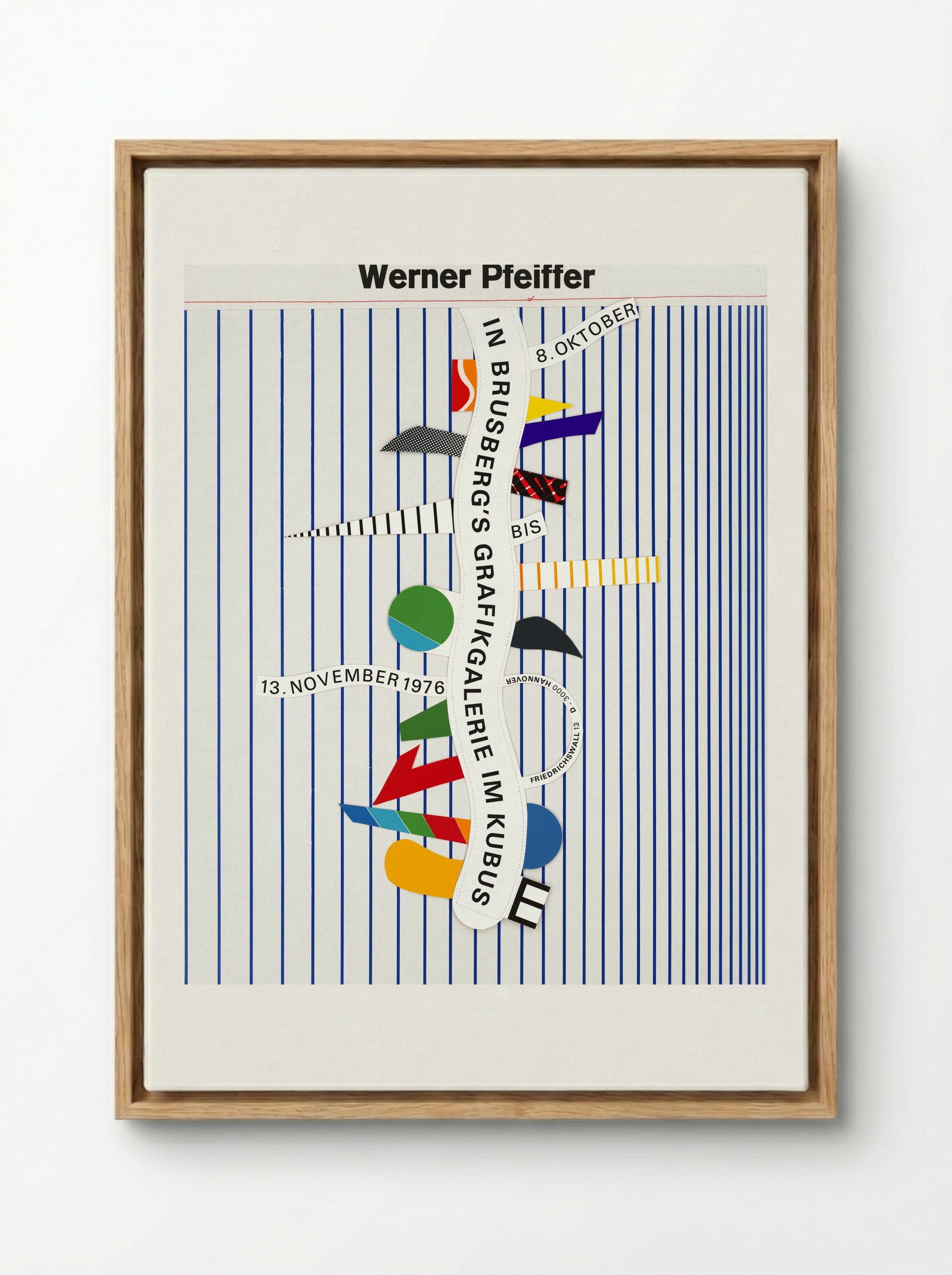 Exhibition in Brusberg's Grafikgalerie im Kubus - Werner Pfeiffer - Framed Canvas Wood