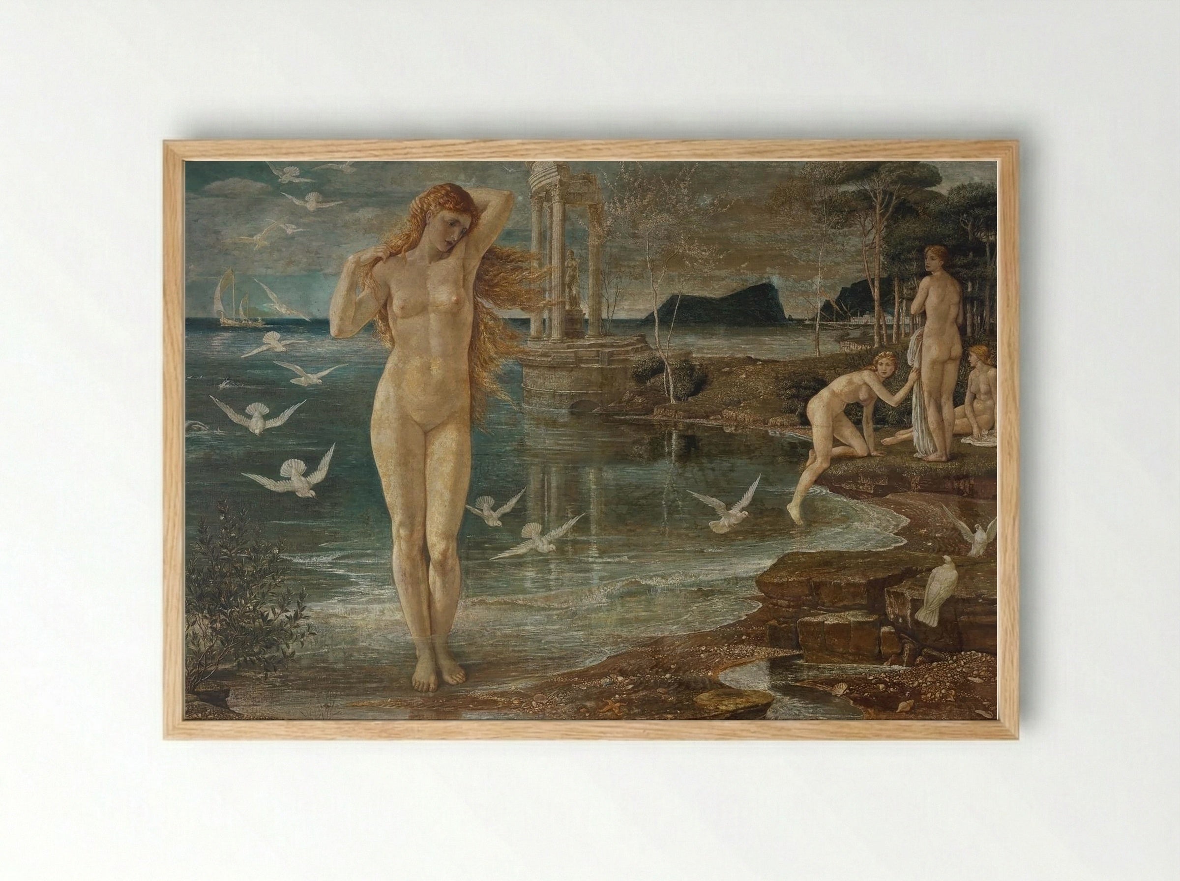 The Renascence of Venus - Walter Crane - Framed Print Wood