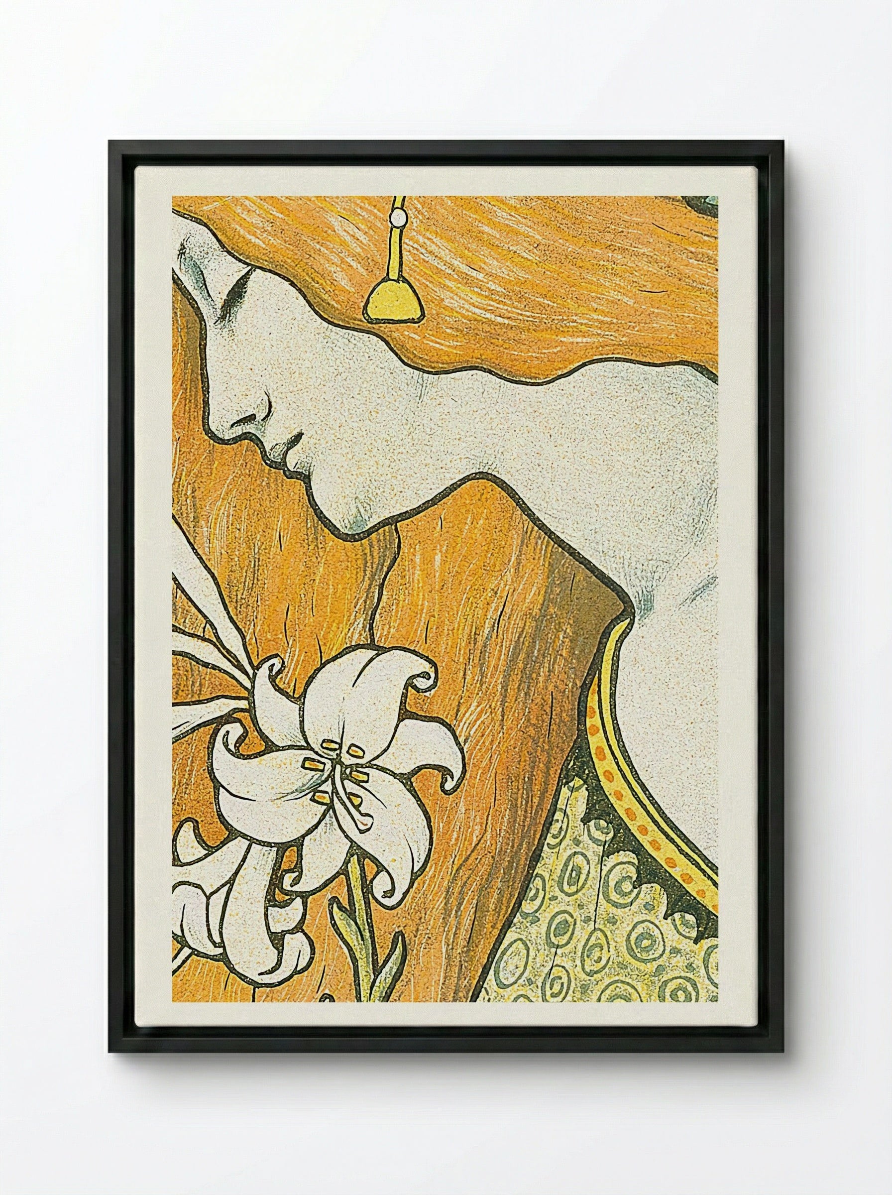 L'Ermitage - Paul Berthon - Framed Canvas Black