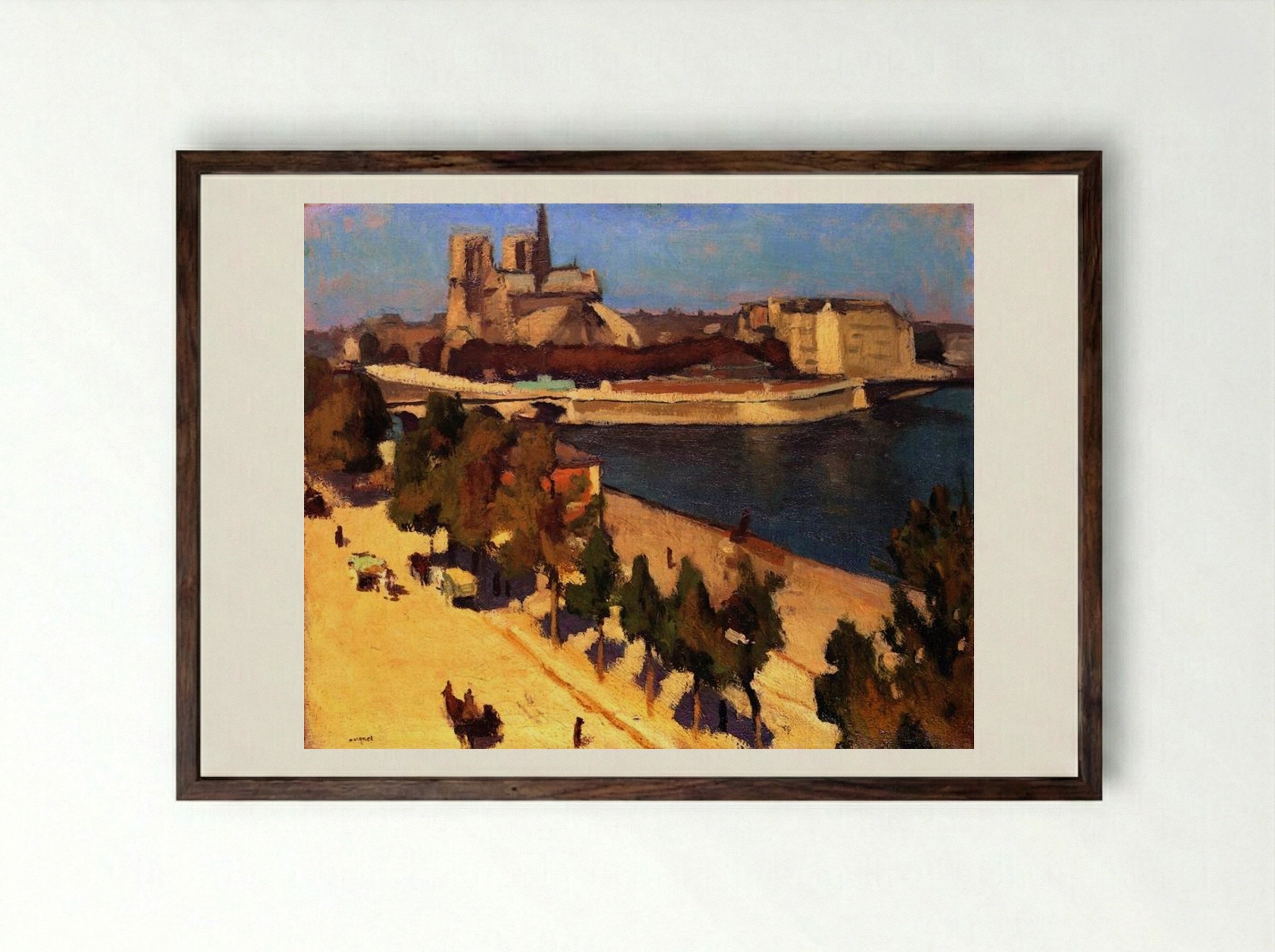 The Apse of Notre Dame - Albert Marquet - Framed Print Dark Wood