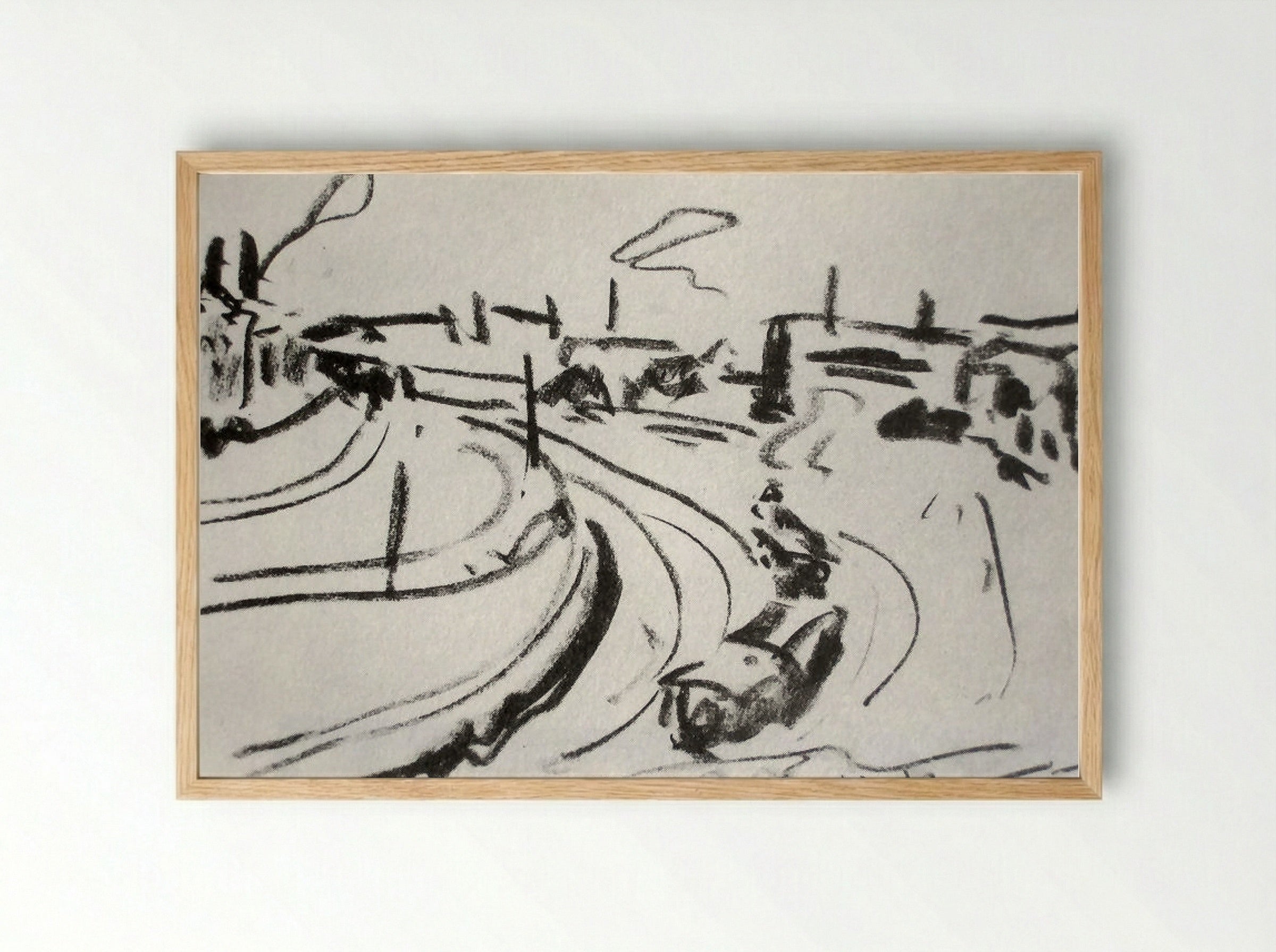 Railway in Dresden - Ernst Ludwig Kirchner - Framed Print Wood