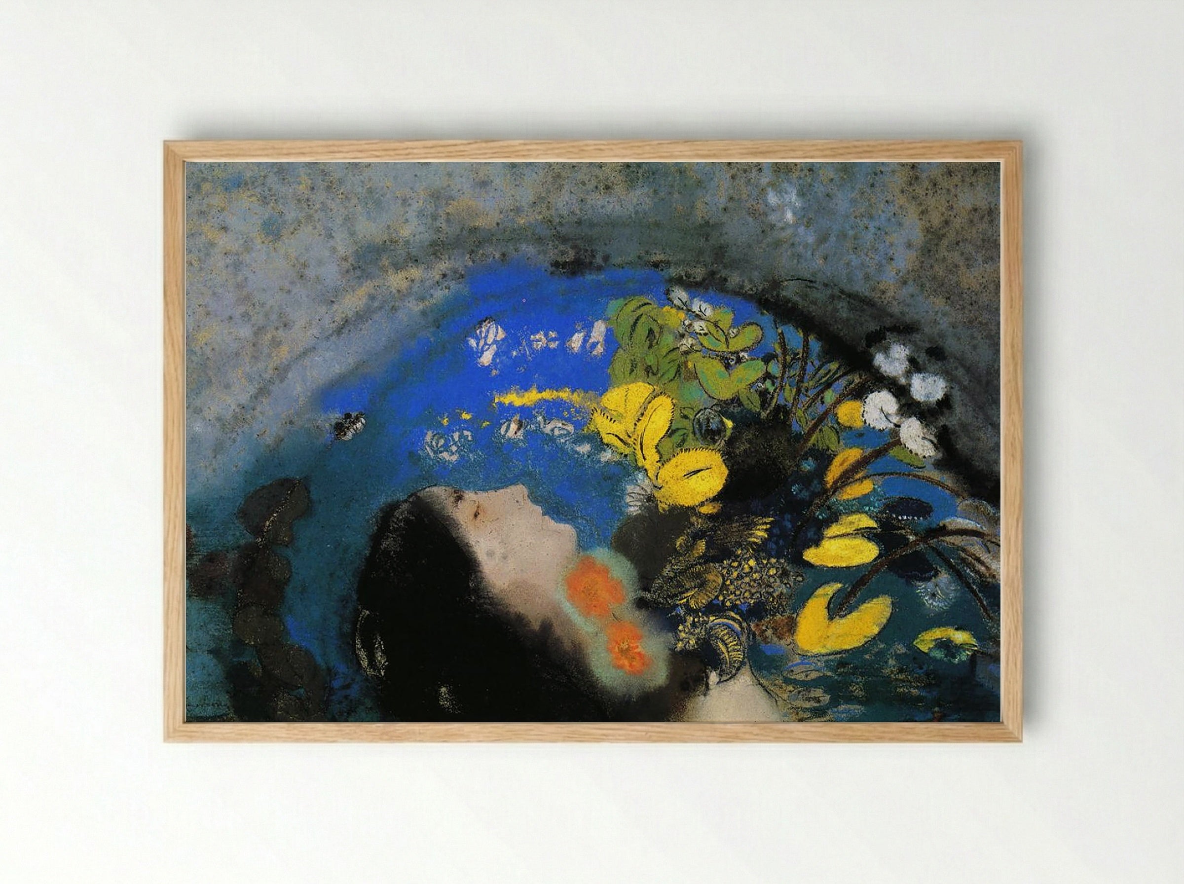 Ophelia - Odilon Redon - Framed Print Wood