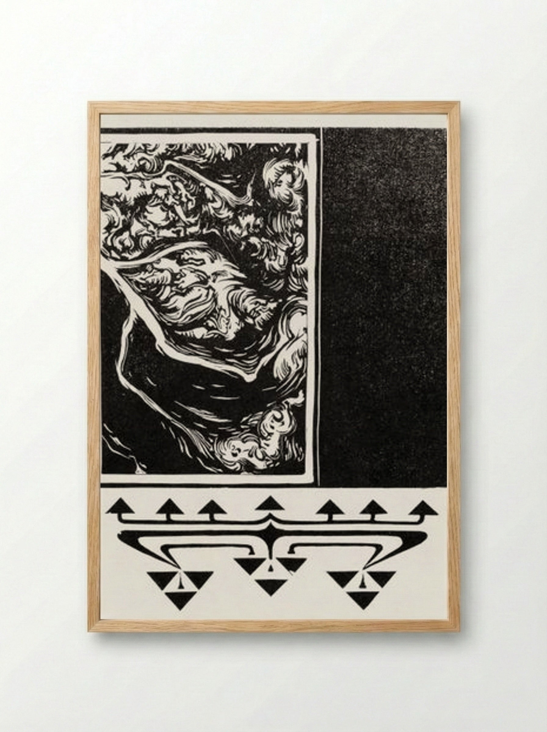 Woodcut Ornaments - Julie de Graag - Framed Print Wood