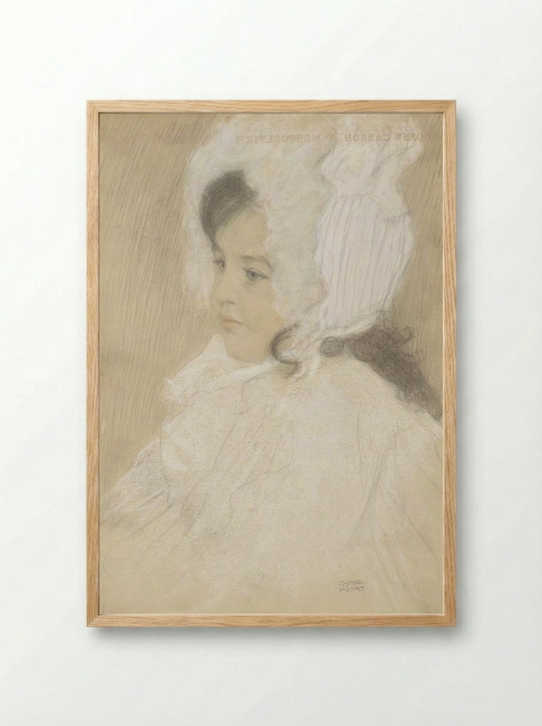 Portrait of a Child, Marie Moll - Gustav Klimt - Framed Print Wood