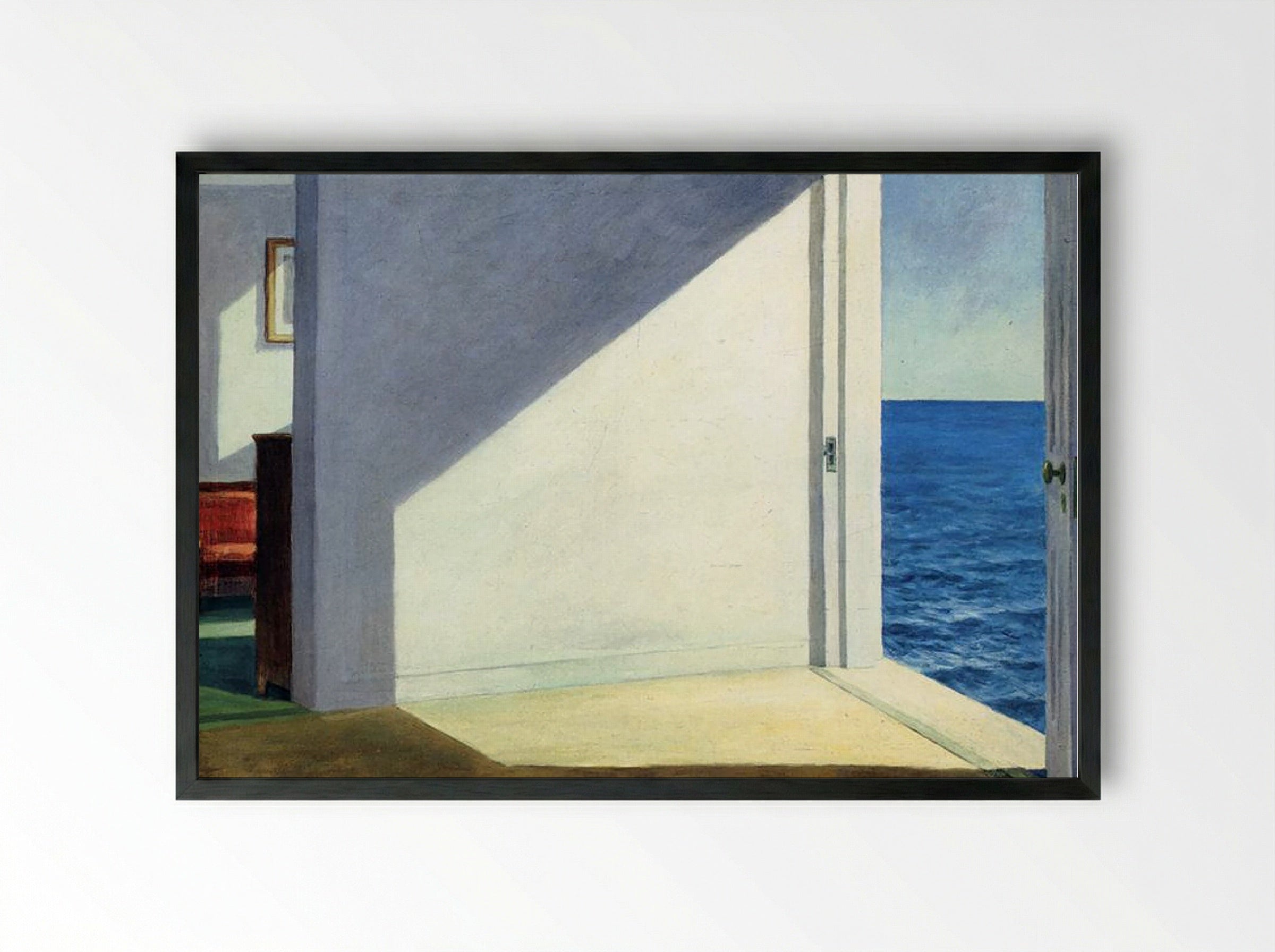 Rooms By The Sea - Edward Hopper - Framed Print Black