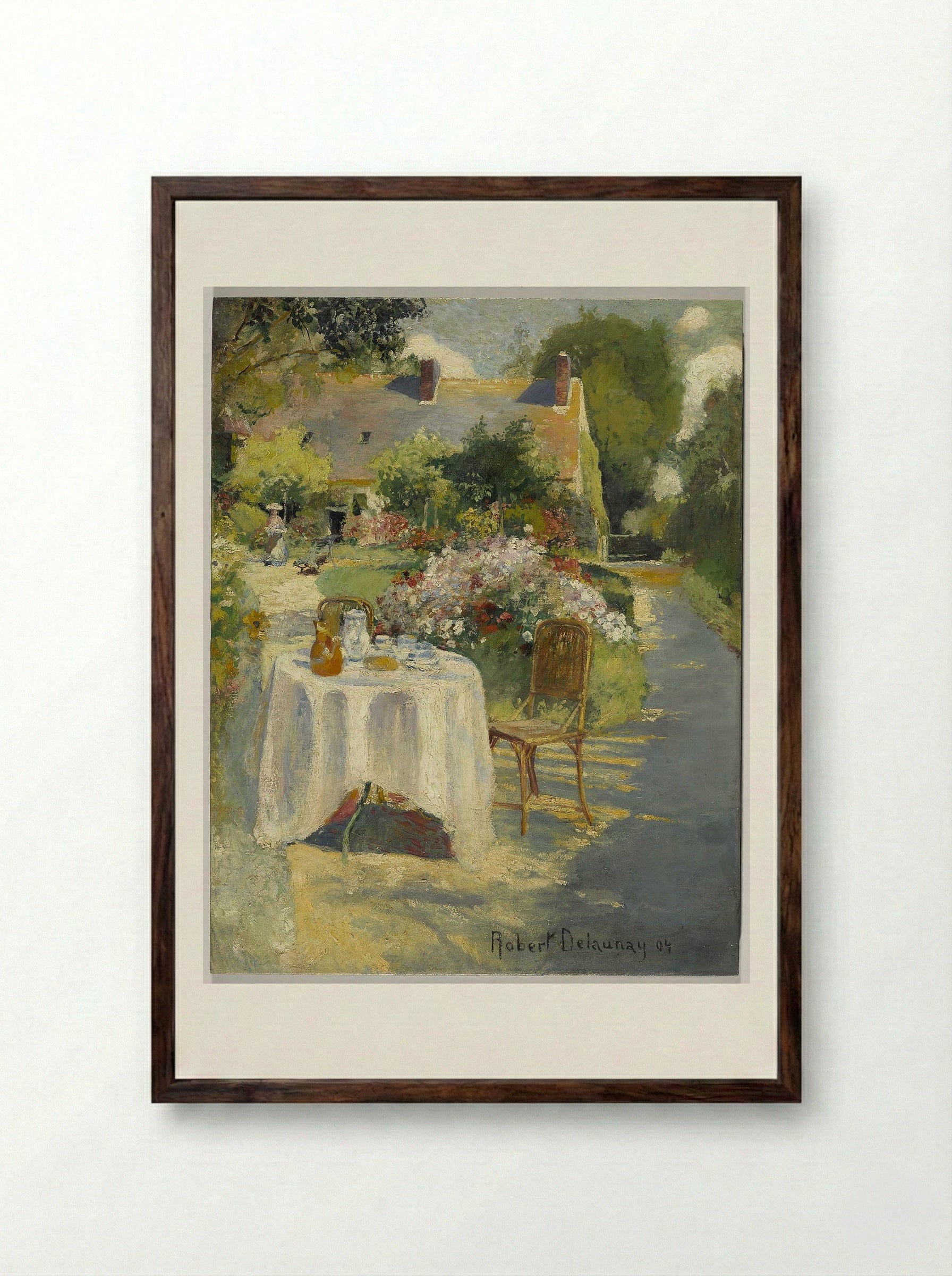 In the Garden - Robert Delaunay - Framed Print Dark Wood