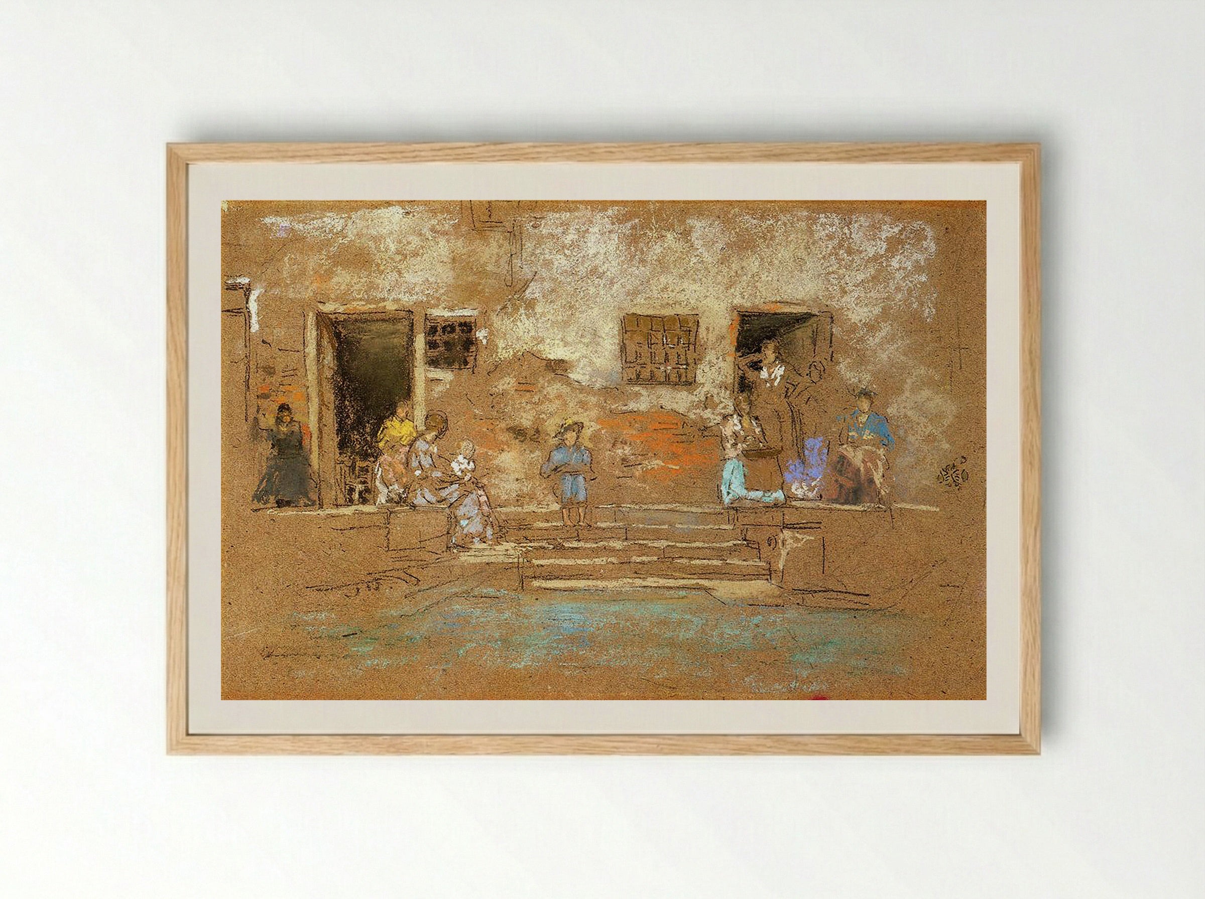 The Steps - Edgar Degas - Framed Print Wood