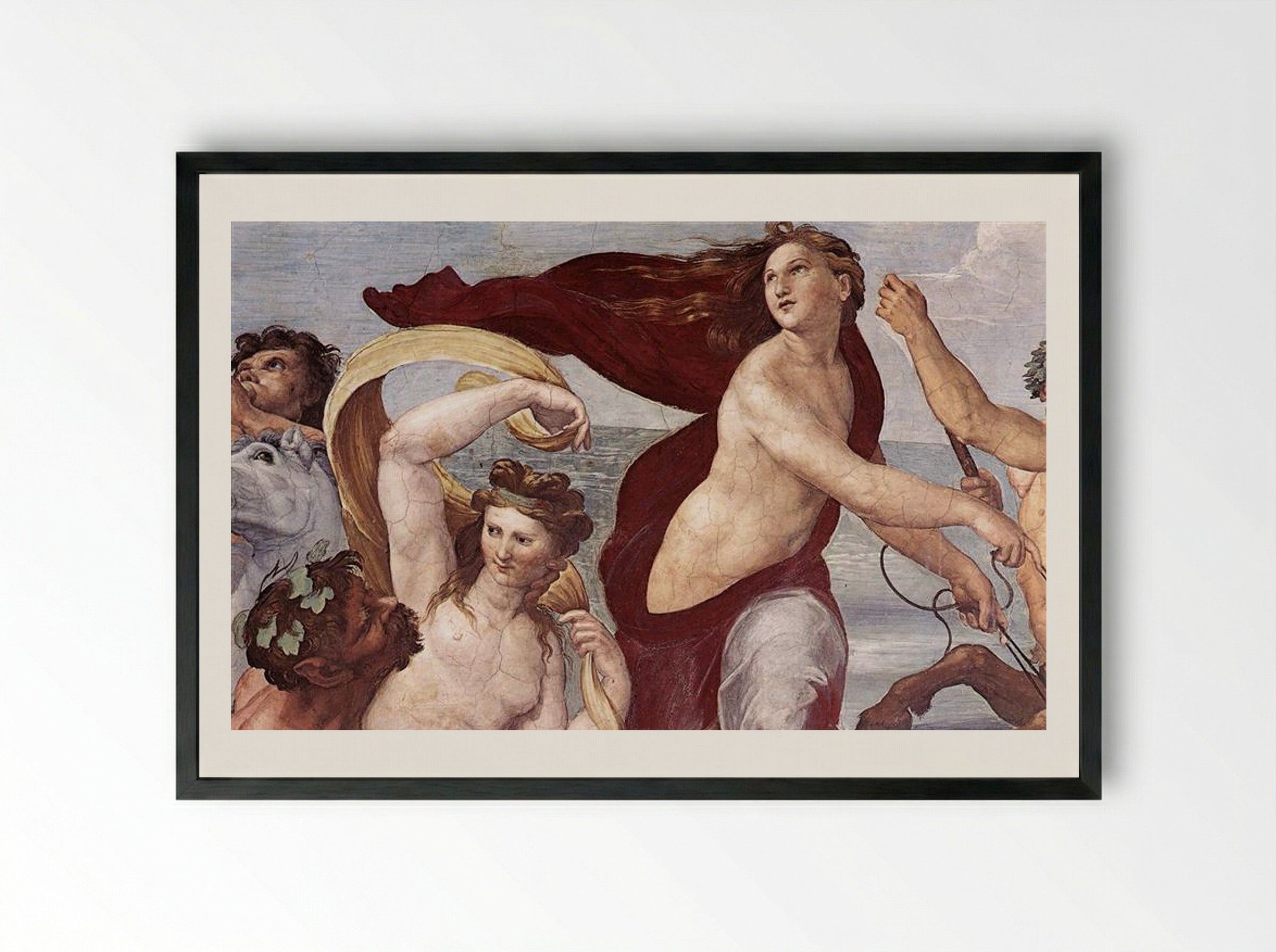 The Triumph of Galatea (detail) - Raphael - Framed Print Black
