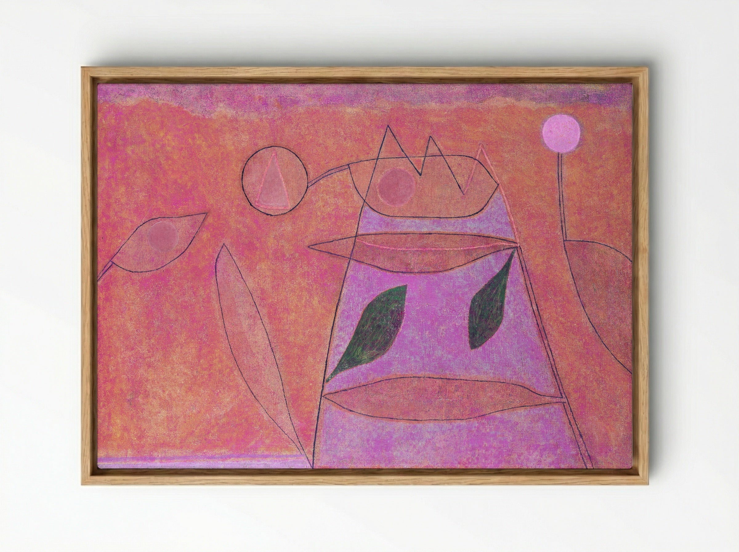 Untitled (Geometric Landscape) - Paul Klee - Framed Canvas Wood