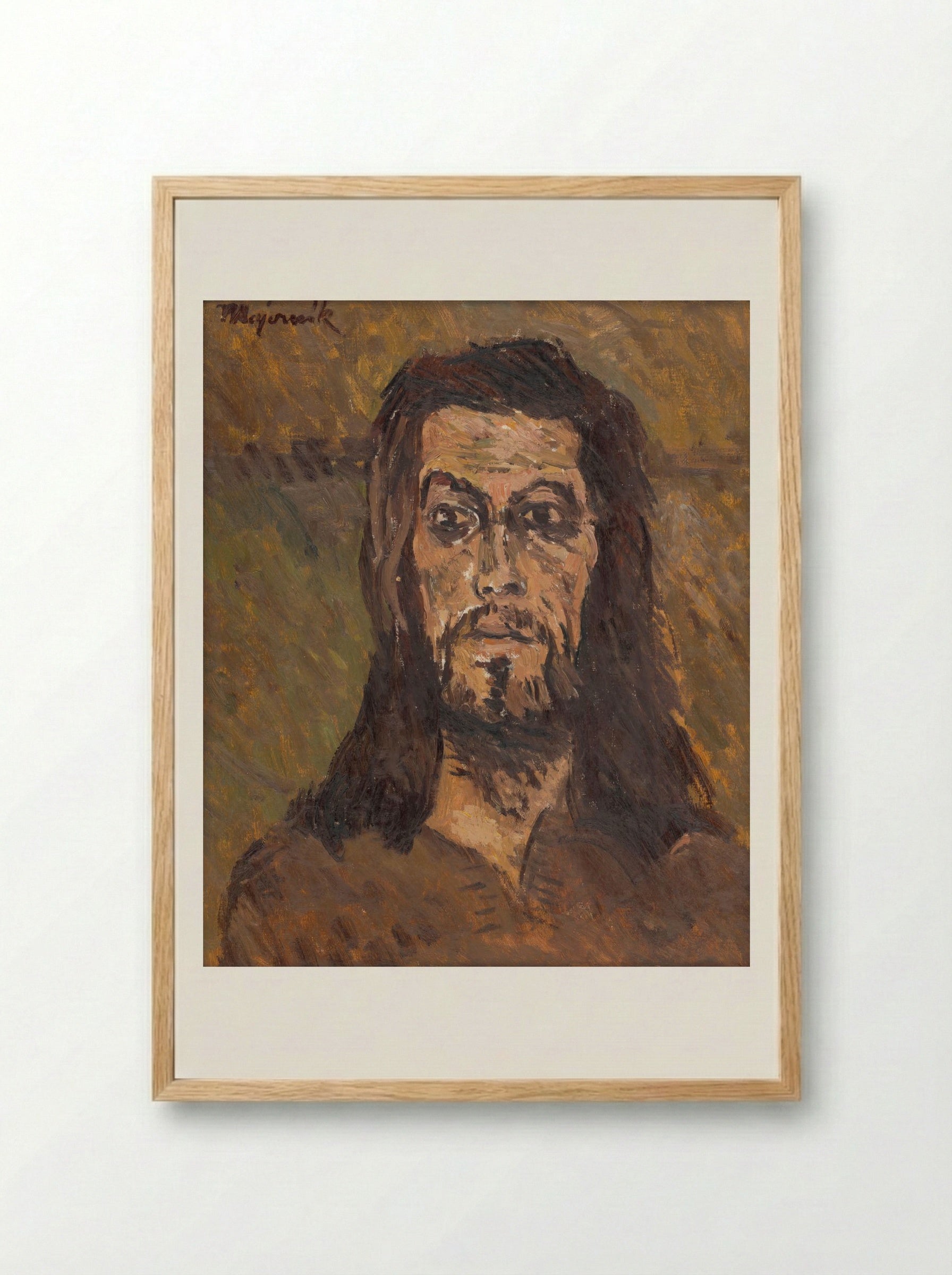 The Head of Saint John the Baptist - Cyprián Majerník - Framed Print Wood