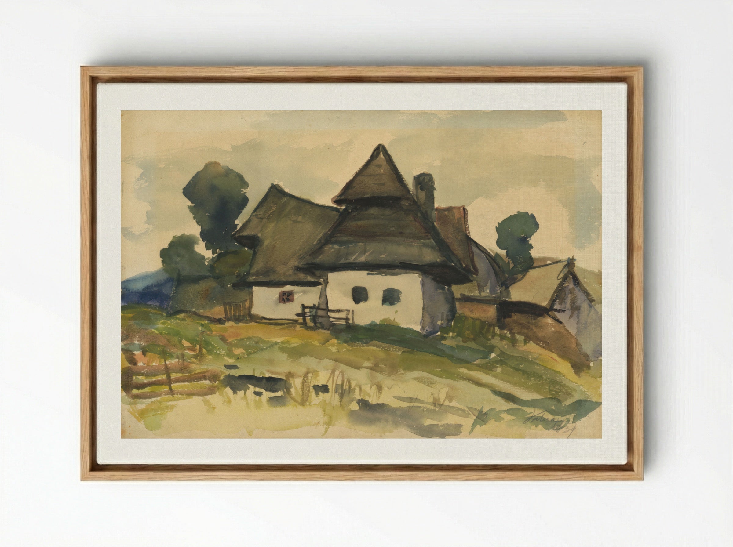 Village Motif - Zolo Palugyay - Framed Canvas Wood