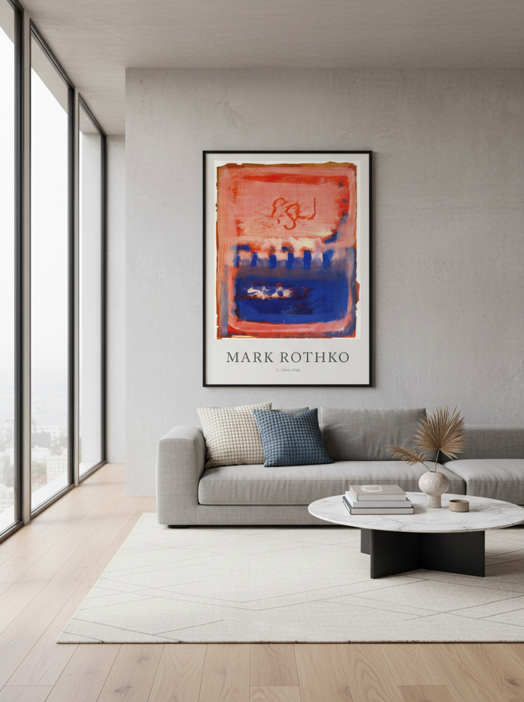 Untitled (Red and Blue Composition) - Mark Rothko - Lifestyle