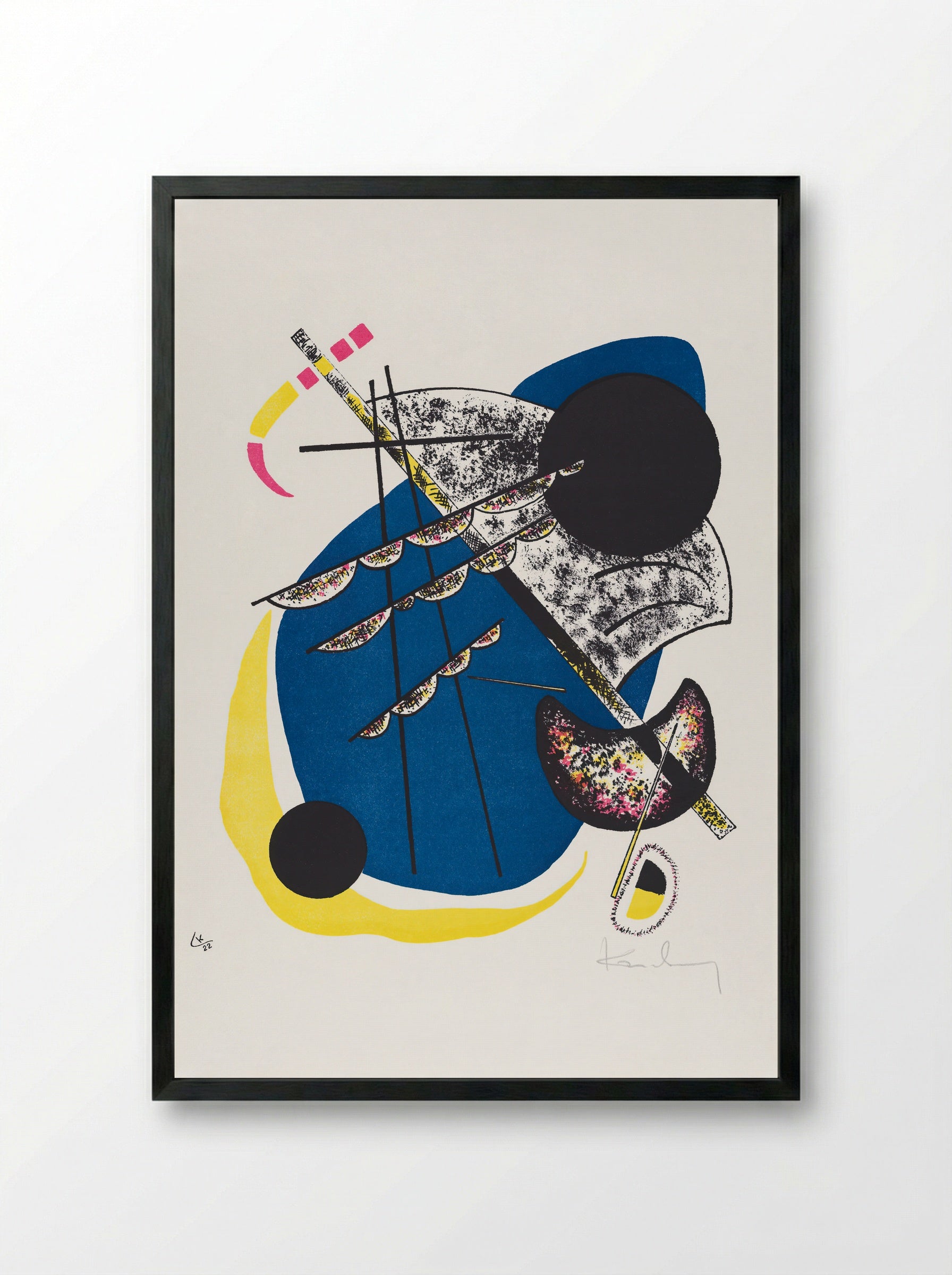 Kleine Welten II (Small Worlds II) - Wassily Kandinsky - Framed Print Black