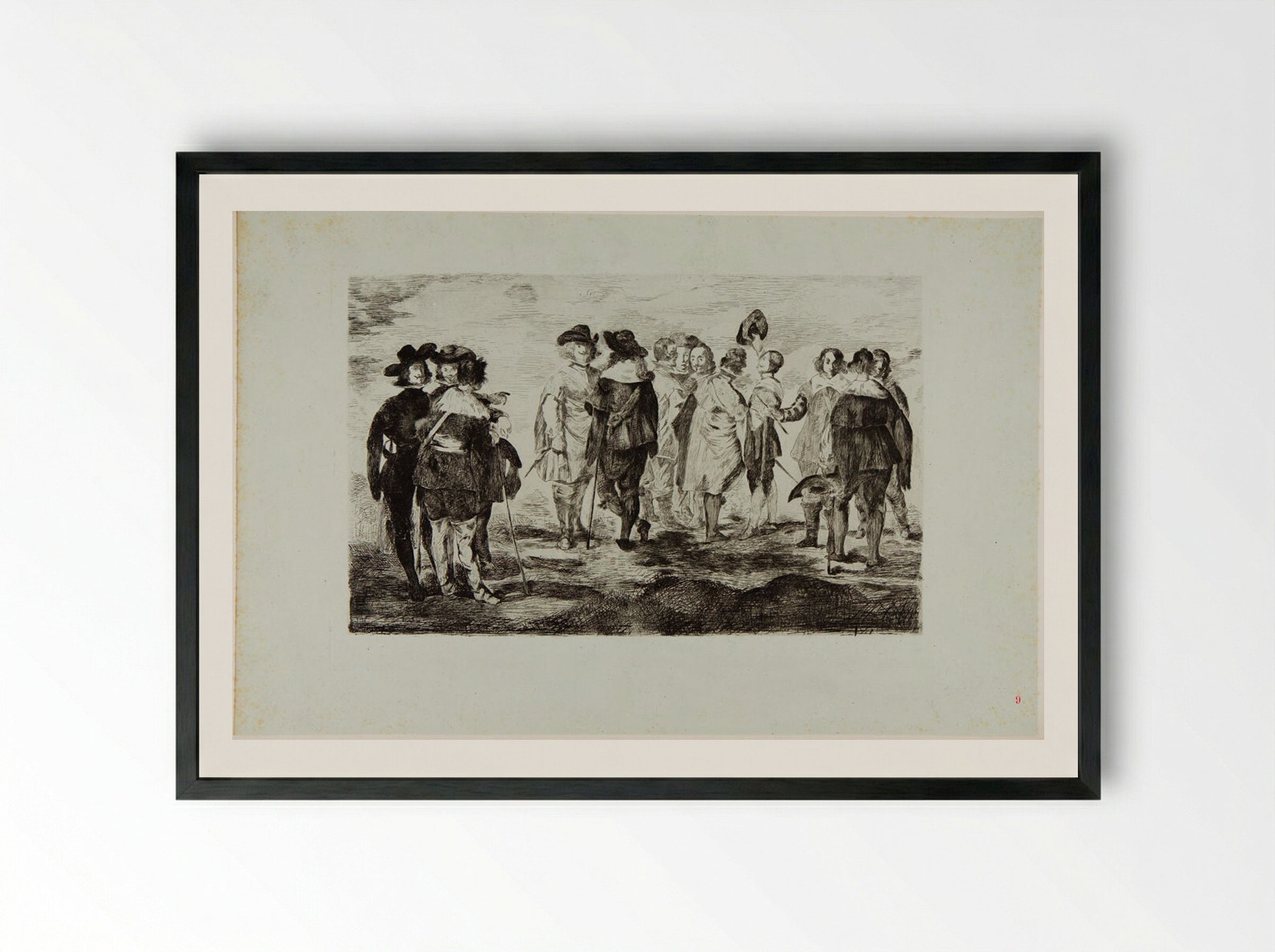 The Little Cavaliers - Édouard Manet - Framed Print Black