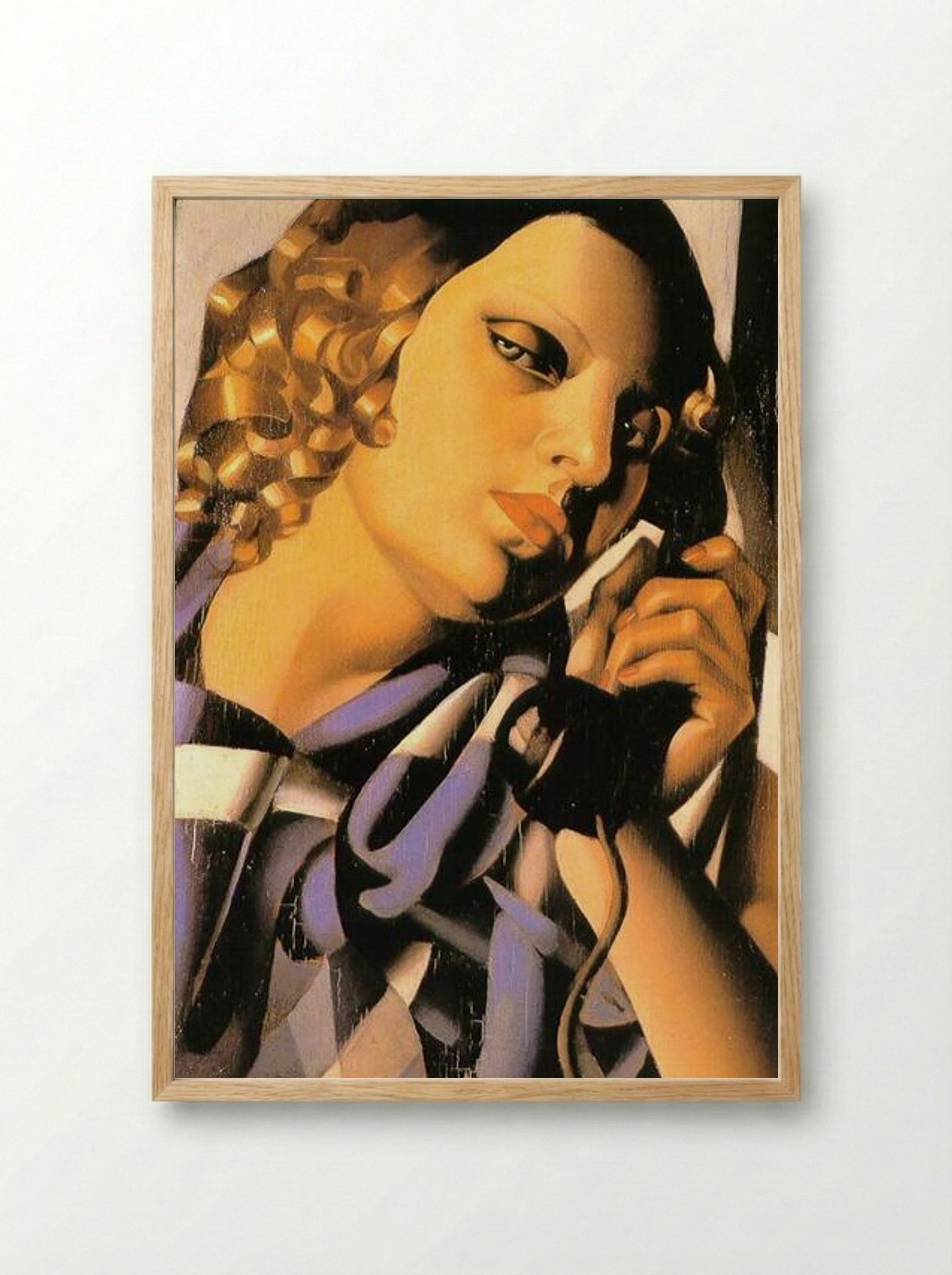 The Telephone - Tamara de Lempicka - Framed Print Wood