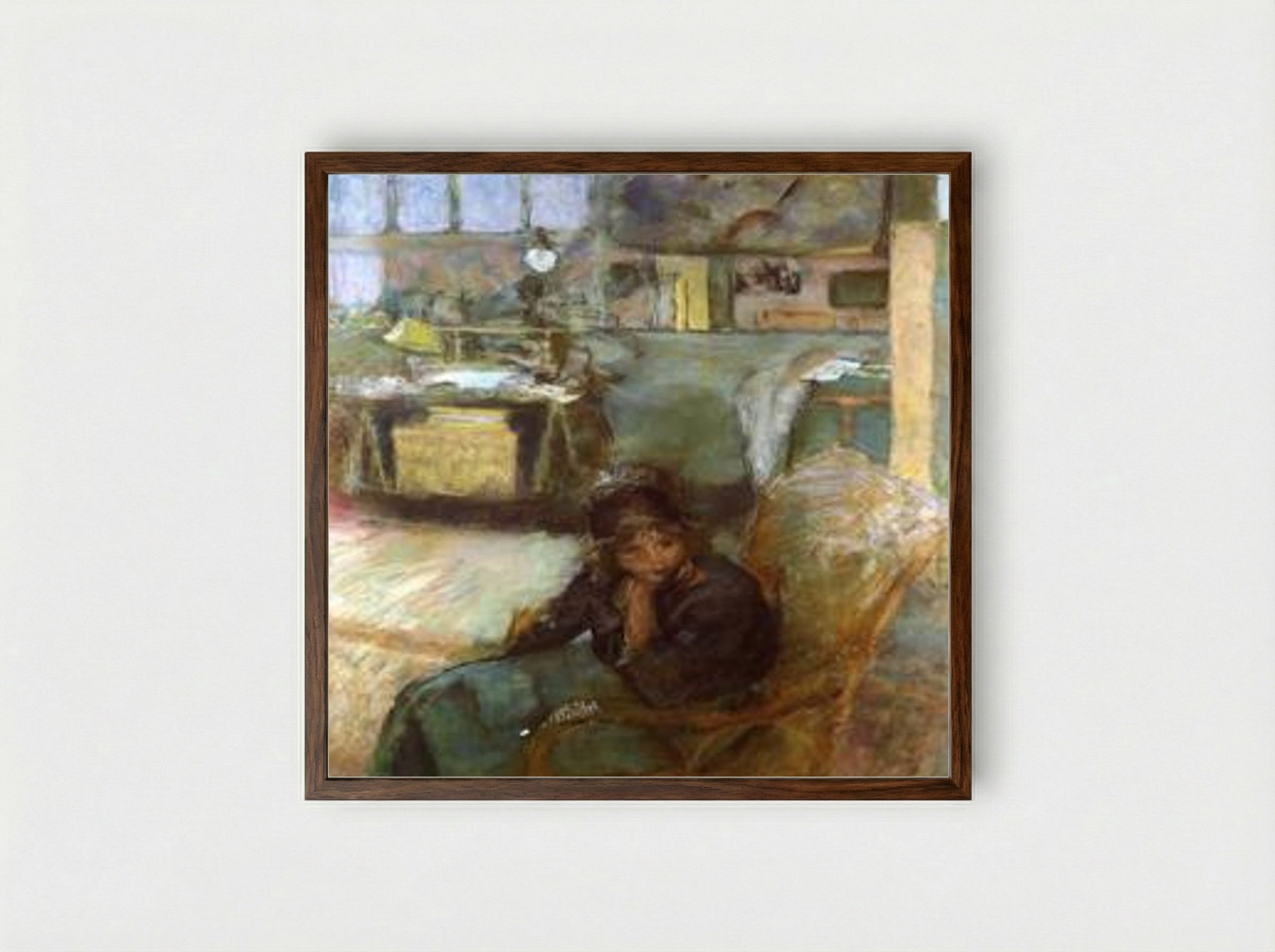 The Studio (Édouard Vuillard) - Édouard Vuillard - Framed Print Dark Wood