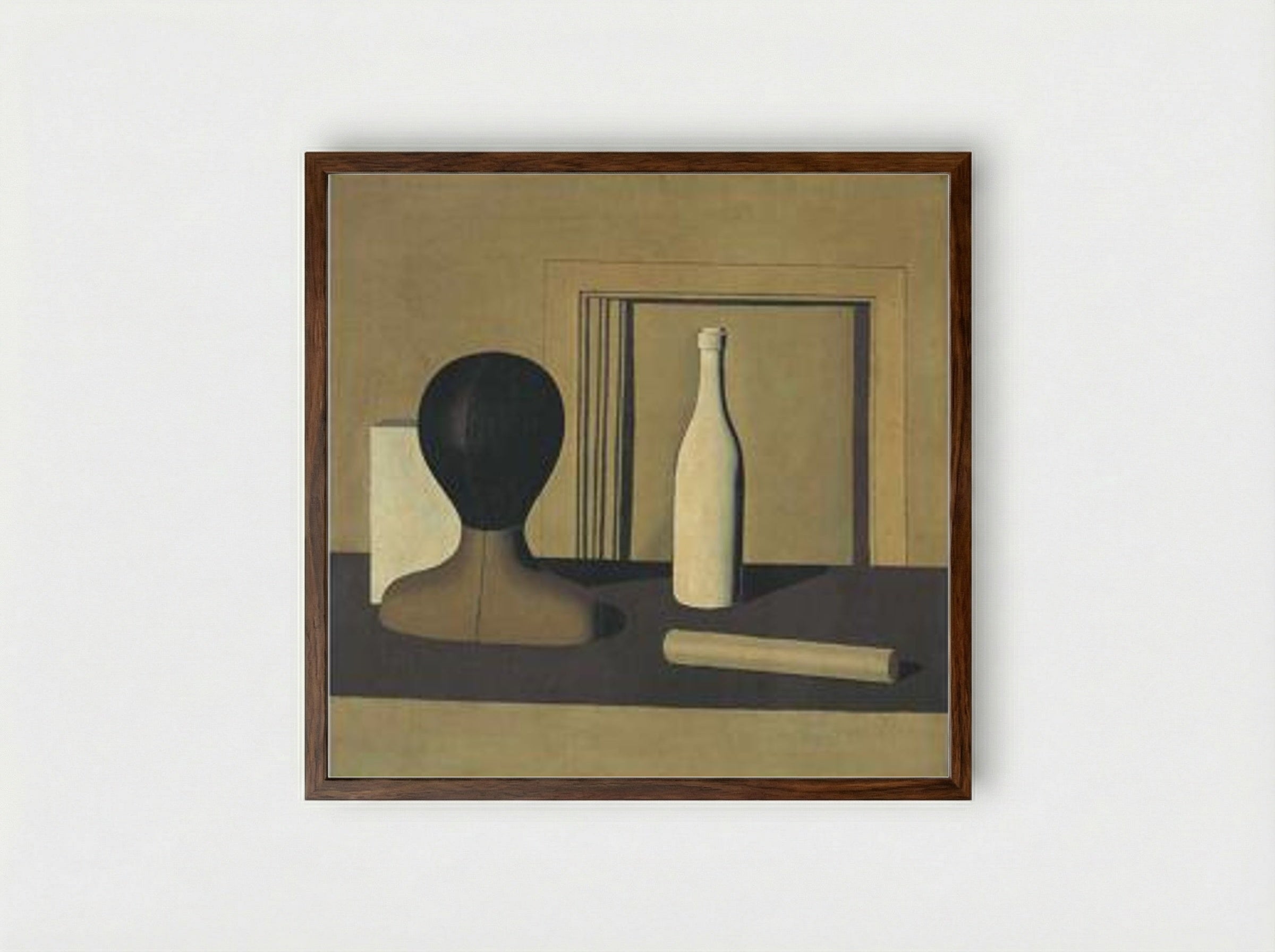 Metaphysical Still Life - Giorgio Morandi - Framed Print Dark Wood