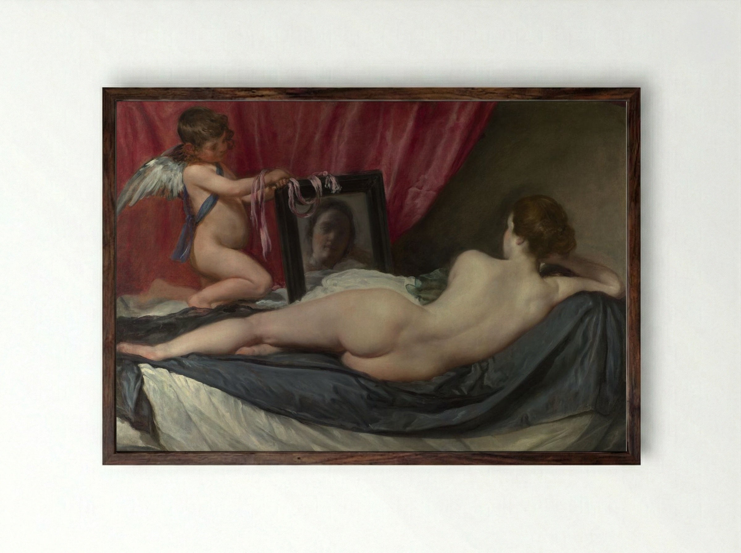 The Rokeby Venus - Diego Velázquez - Framed Print Dark Wood