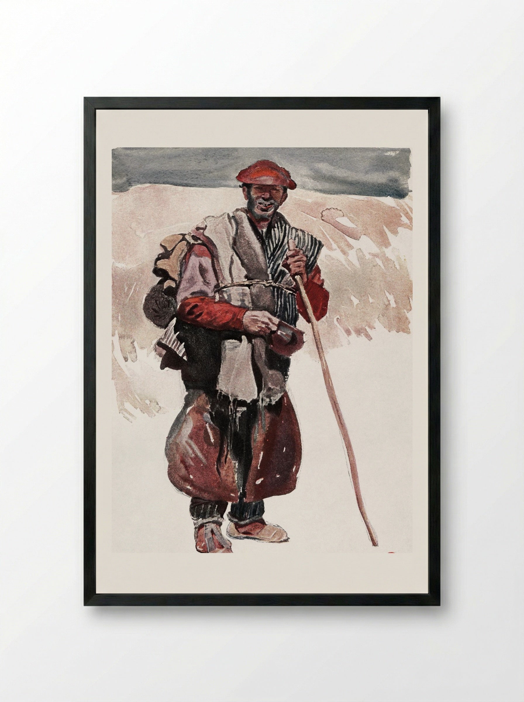 A Spanish Tramp - Edward Penfield - Framed Print Black
