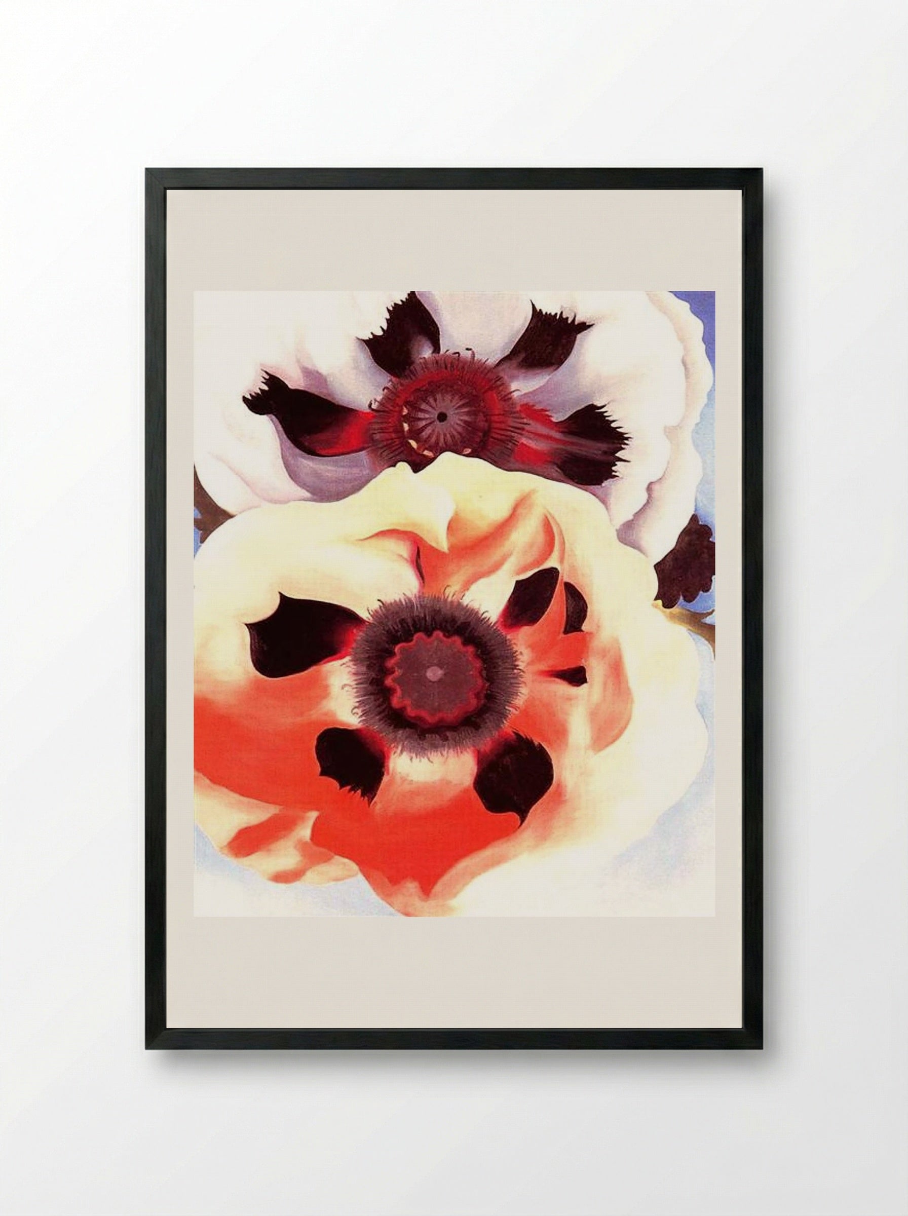 Poppies - Georgia O'Keeffe - Framed Print Black
