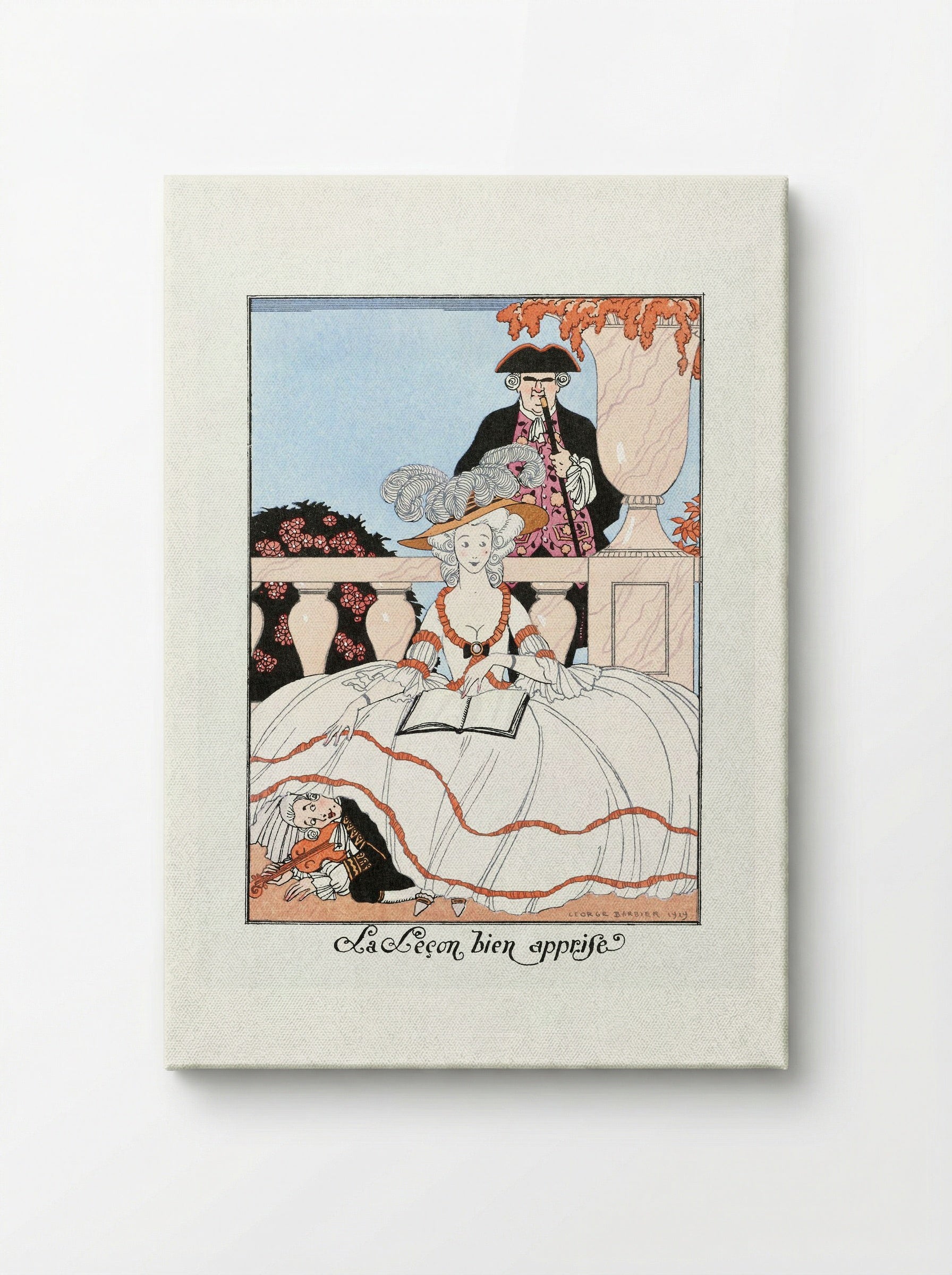 La Leçon bien apprise - George Barbier - Canvas