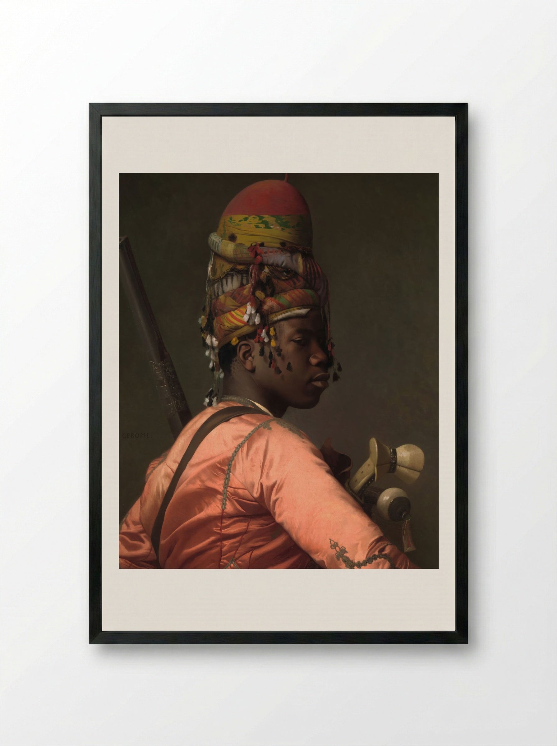 Black Bashi-Bazouk - Gérôme - Framed Print Black