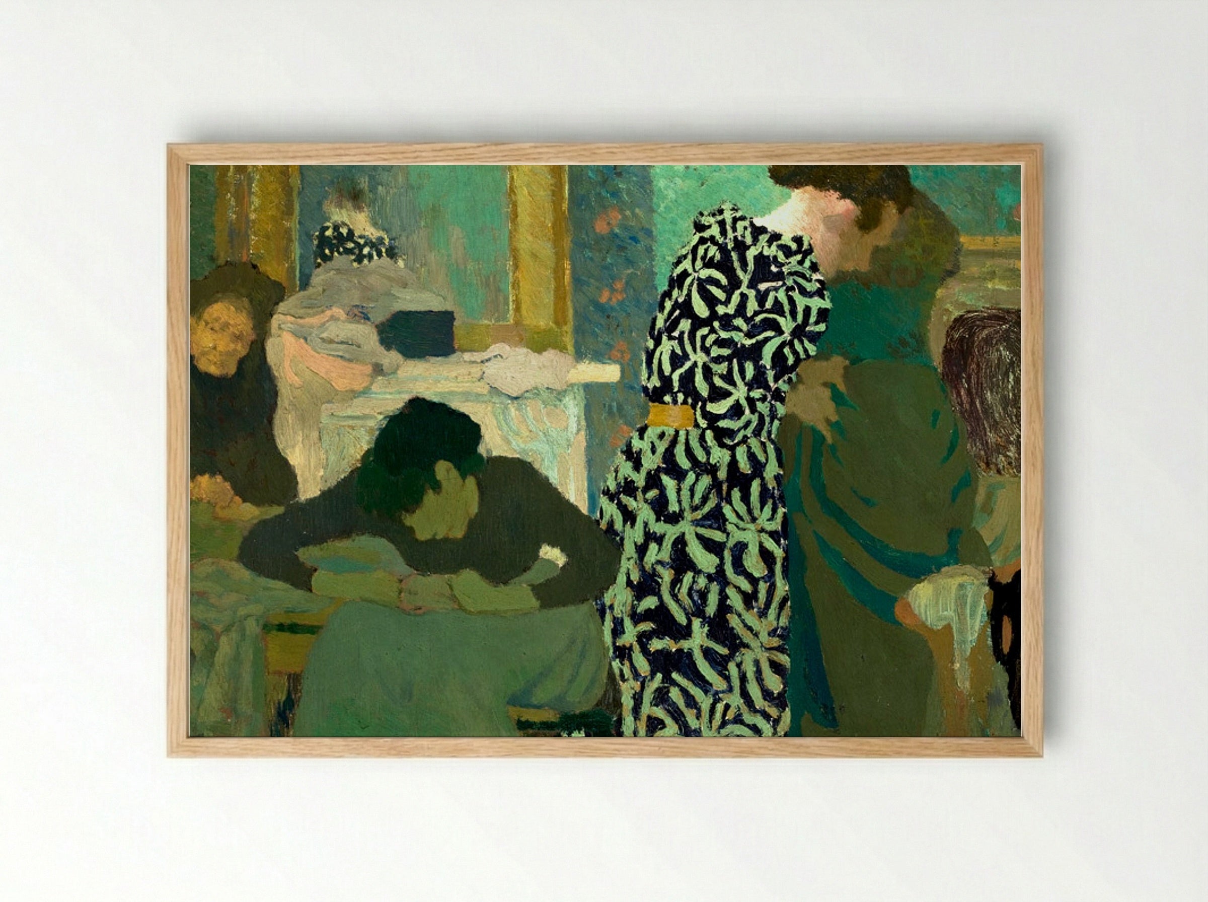 The Flowered Dress - Édouard Vuillard - Framed Print Wood
