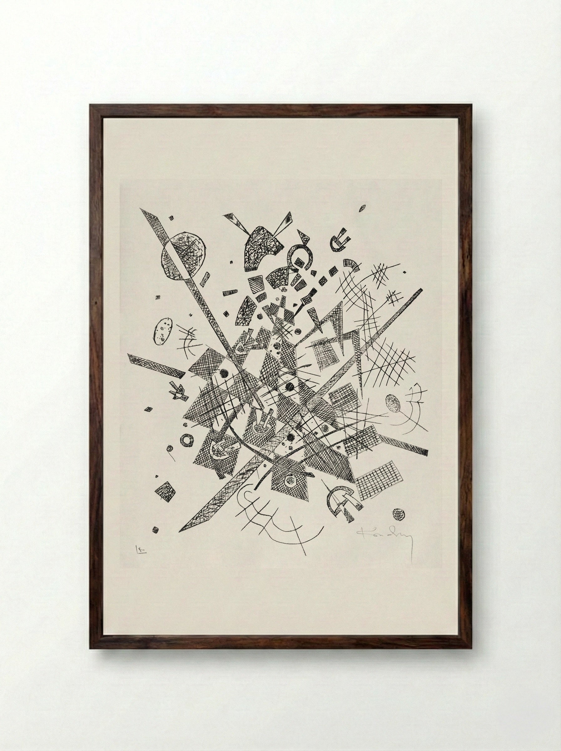 Kleine Welten IX (Small Worlds IX) - Wassily Kandinsky - Framed Print Dark Wood