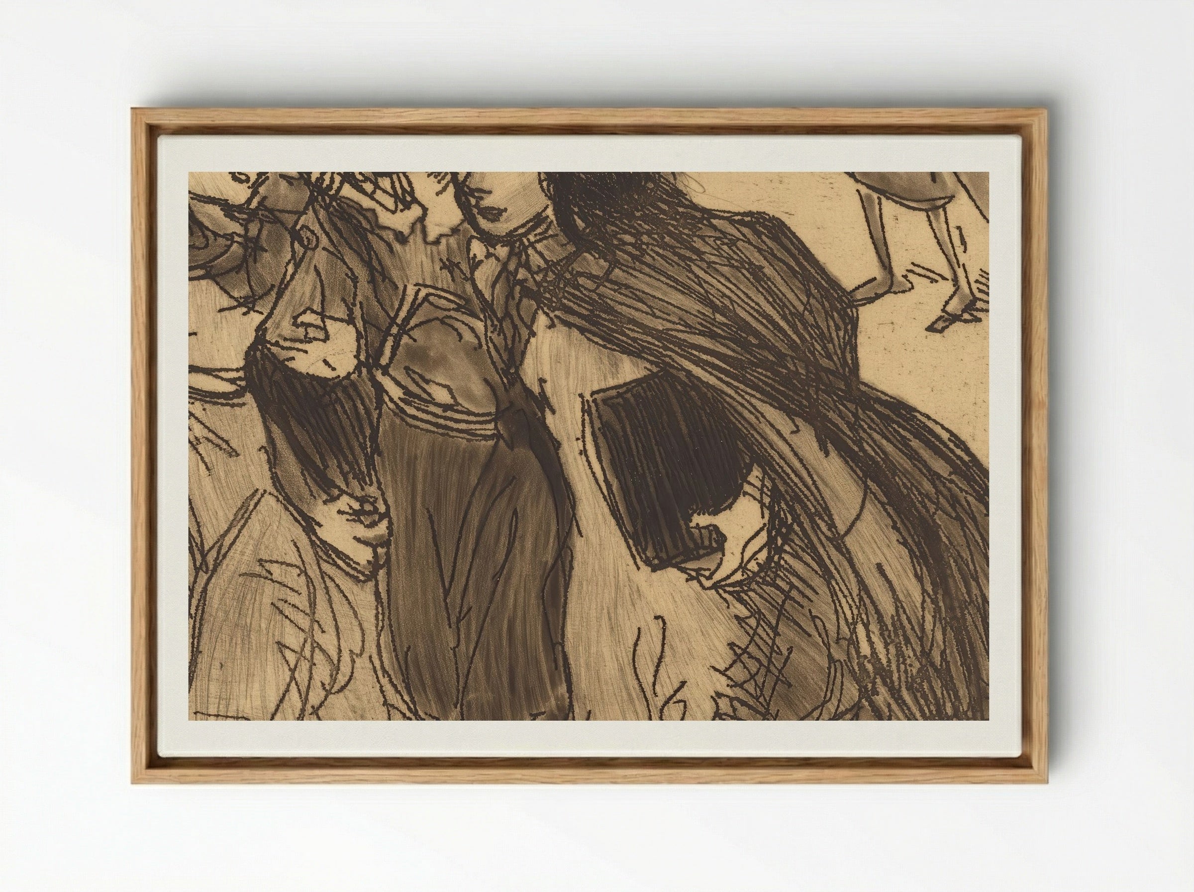 Girls Coming from School - Théophile Alexandre Steinlen - Framed Canvas Wood
