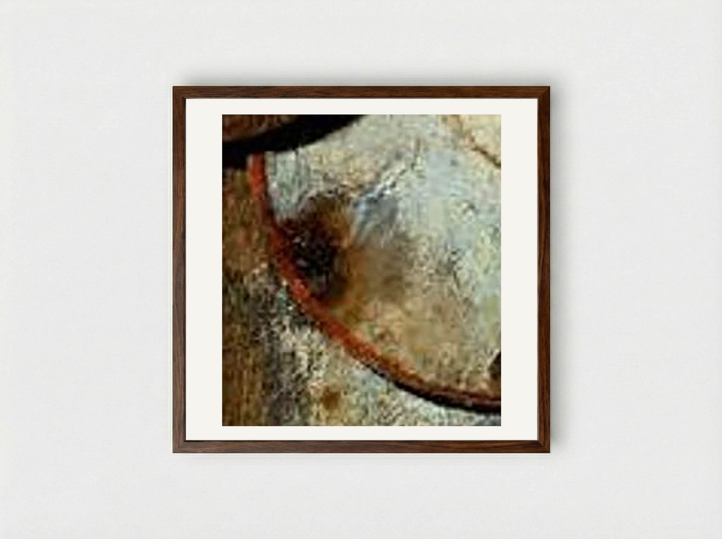 Merzbild Rossfett - Kurt Schwitters - Framed Print Dark Wood