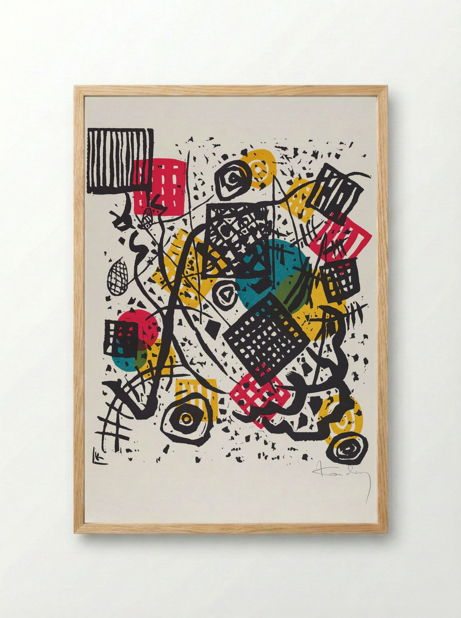 Kleine Welten V (Small Worlds V) - Wassily Kandinsky - Framed Print Wood