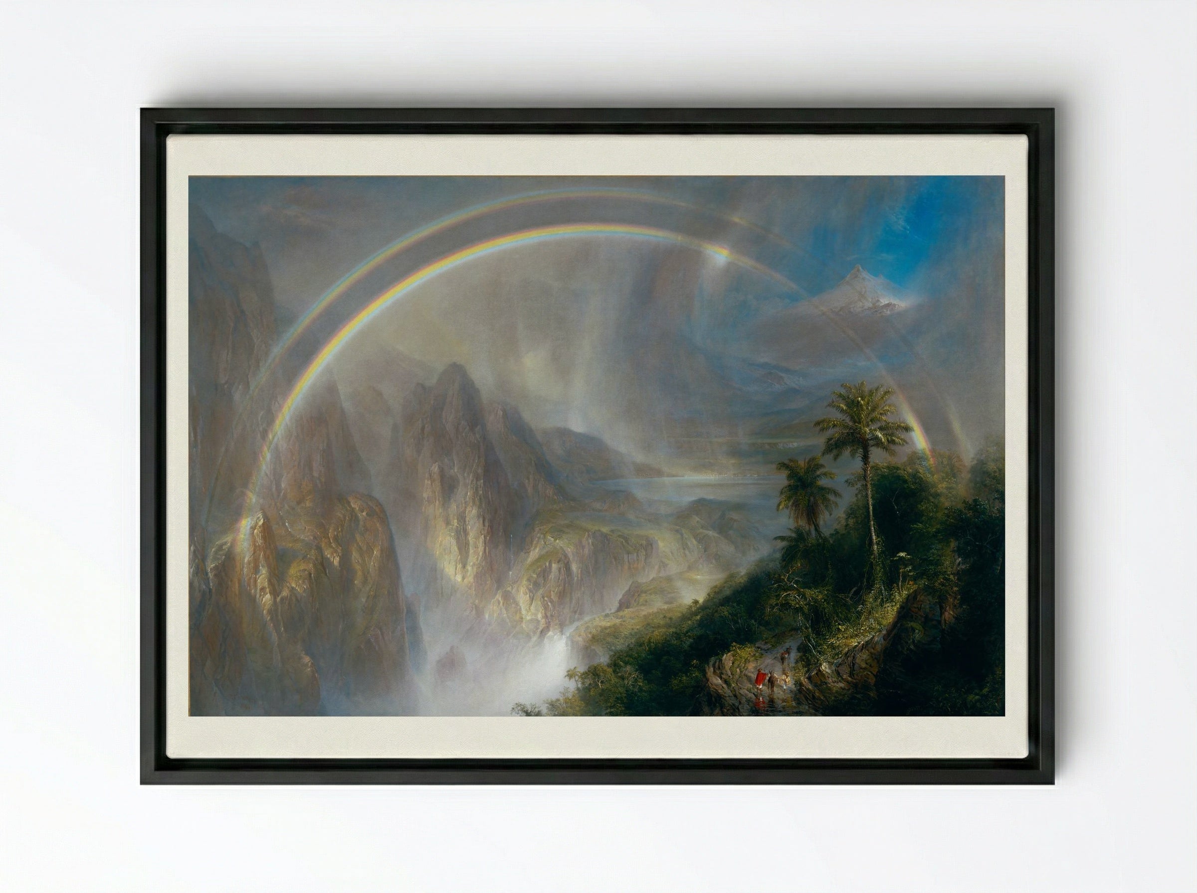 Rainy Season in the Tropics - Frederic Edwin Church - Framed Canvas Black