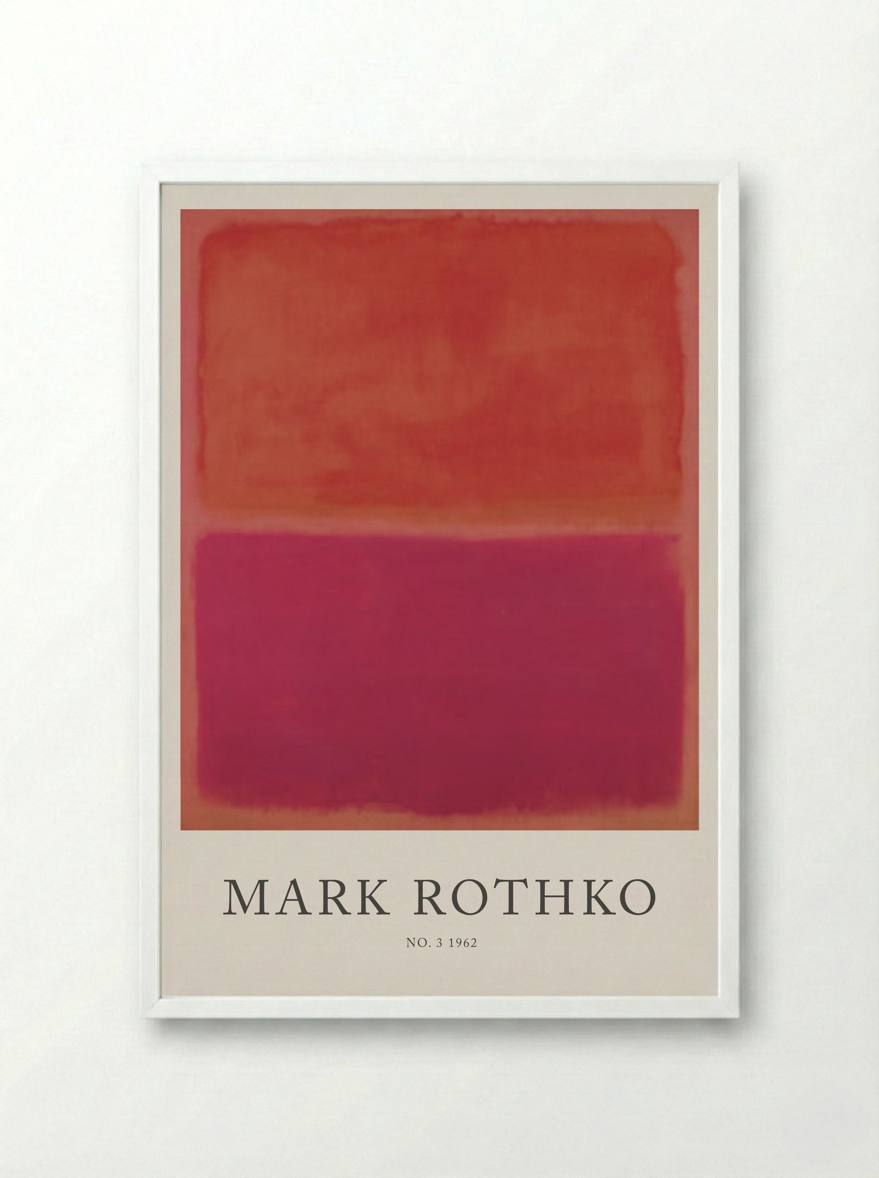 No. 3, 1962 - Mark Rothko - Framed Print White