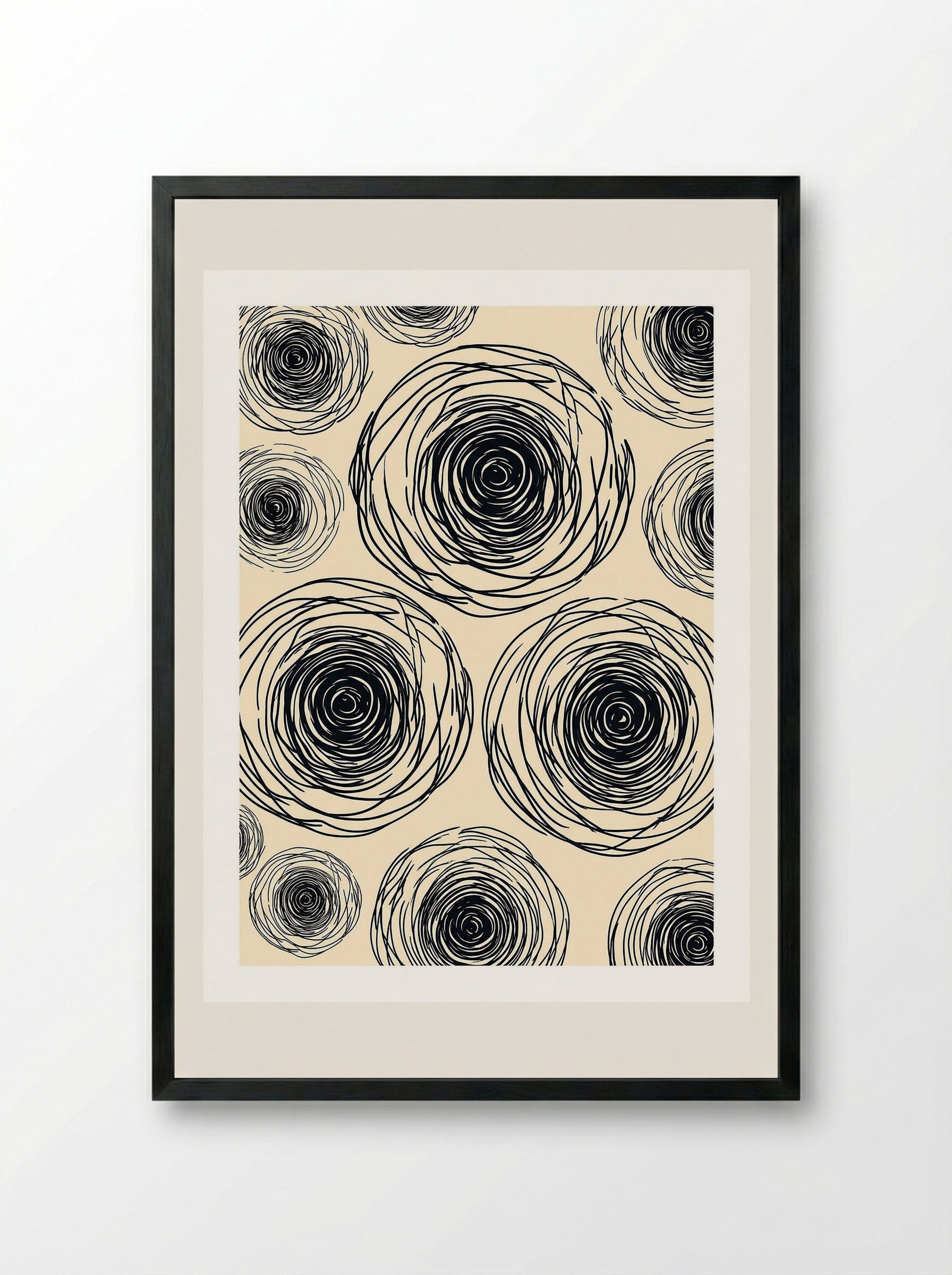 Swirling Cosmos Poster - Framed Print Black