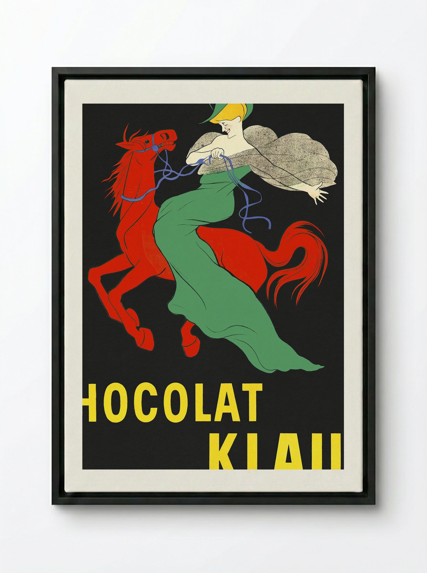 Chocolat Klaus - Leonetto Cappiello - Framed Canvas Black