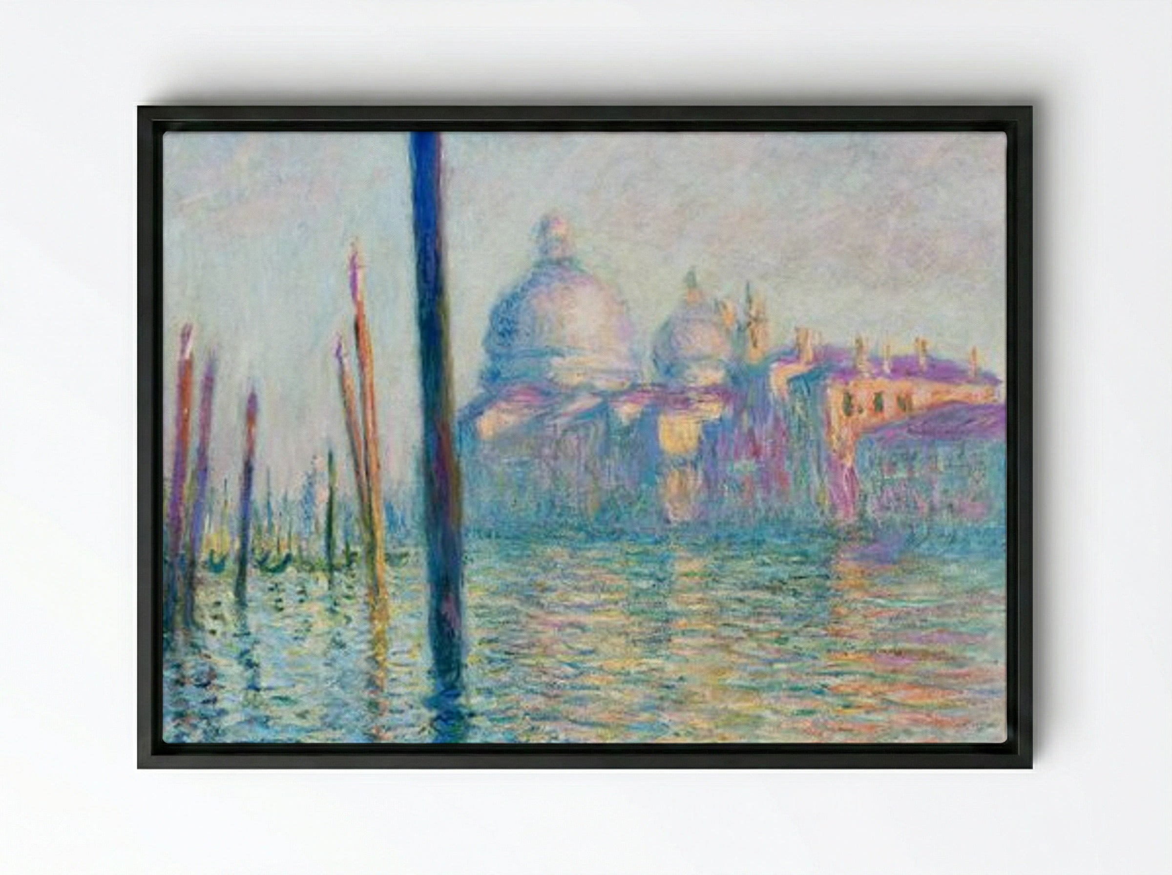 Le Grand Canal, Venice - Claude Monet - Framed Canvas Black