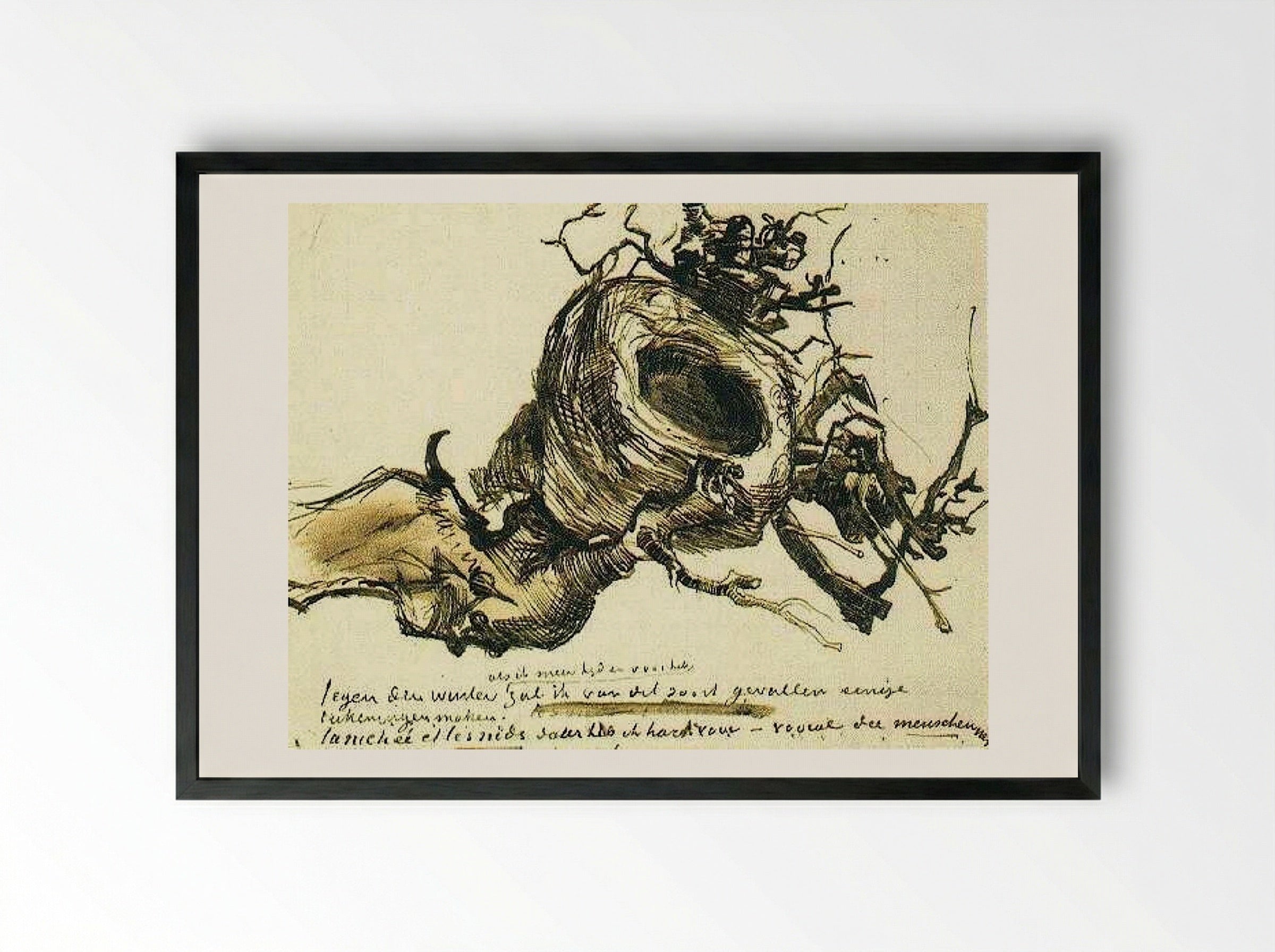 Bird's Nest - Vincent van Gogh - Framed Print Black
