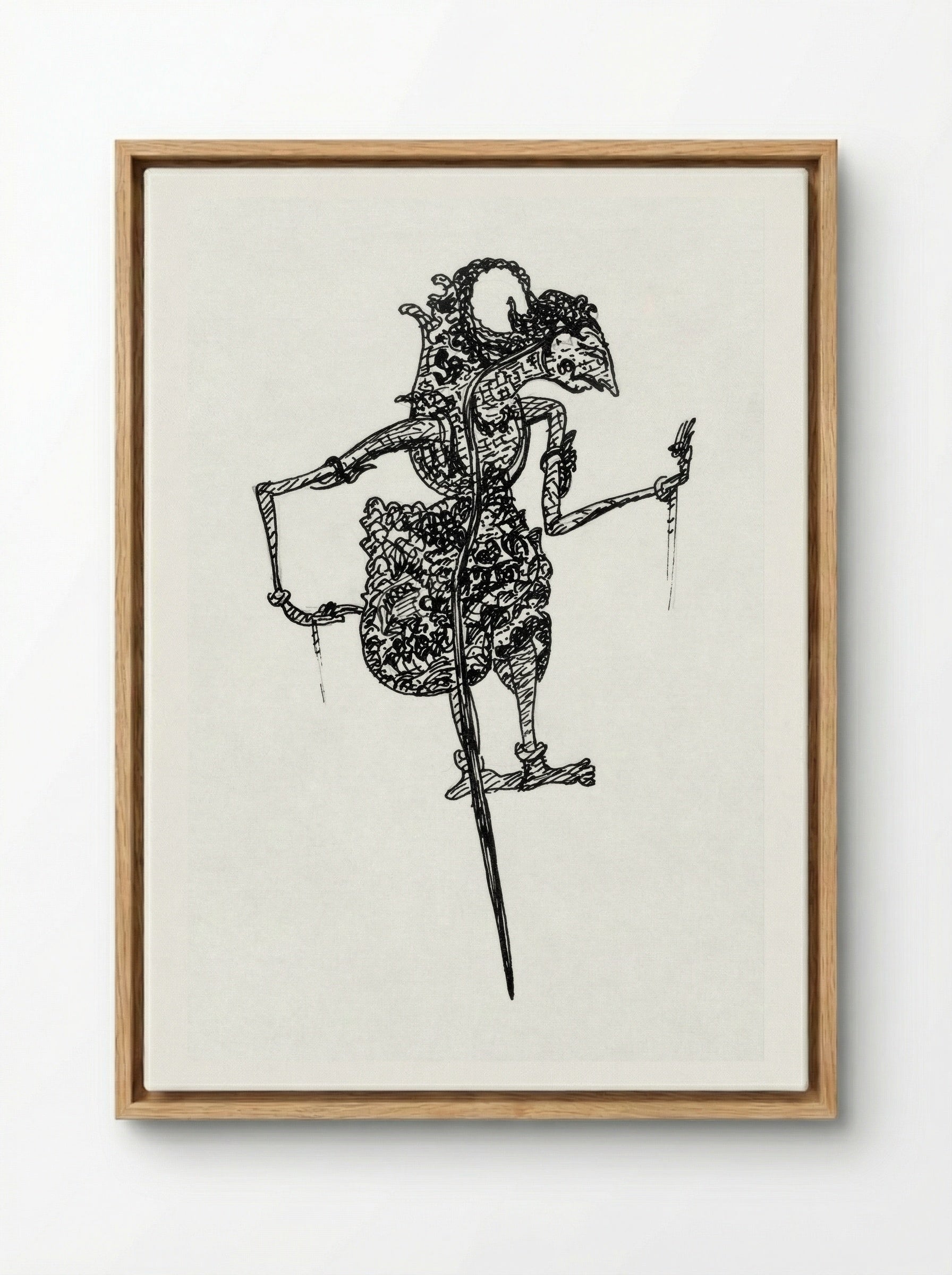 Wajangpop (Wayang Puppet) - Leo Gestel - Framed Canvas Wood