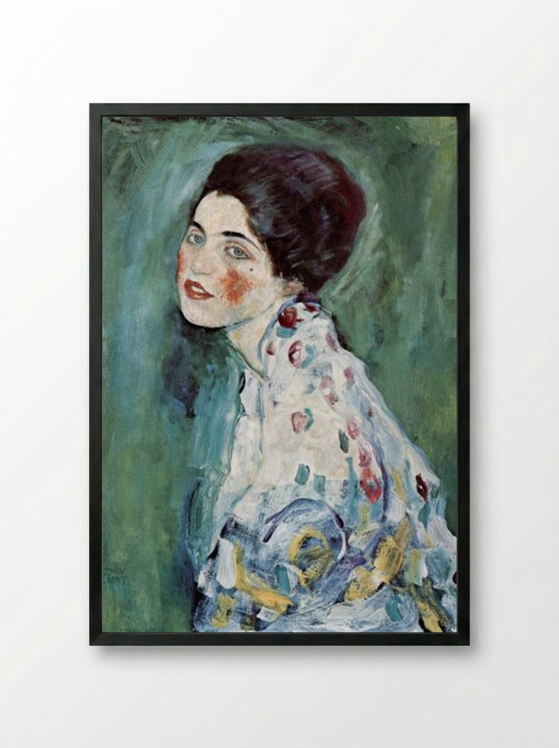 Portrait of a Lady - Gustav Klimt - Framed Print Black