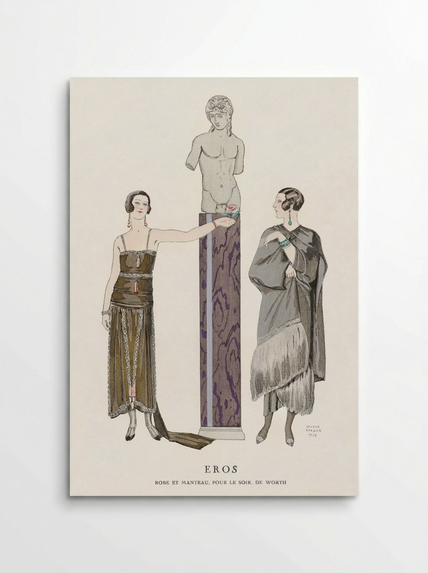 Eros: Robe et Manteau pour le Soir, de Worth - George Barbier - Poster