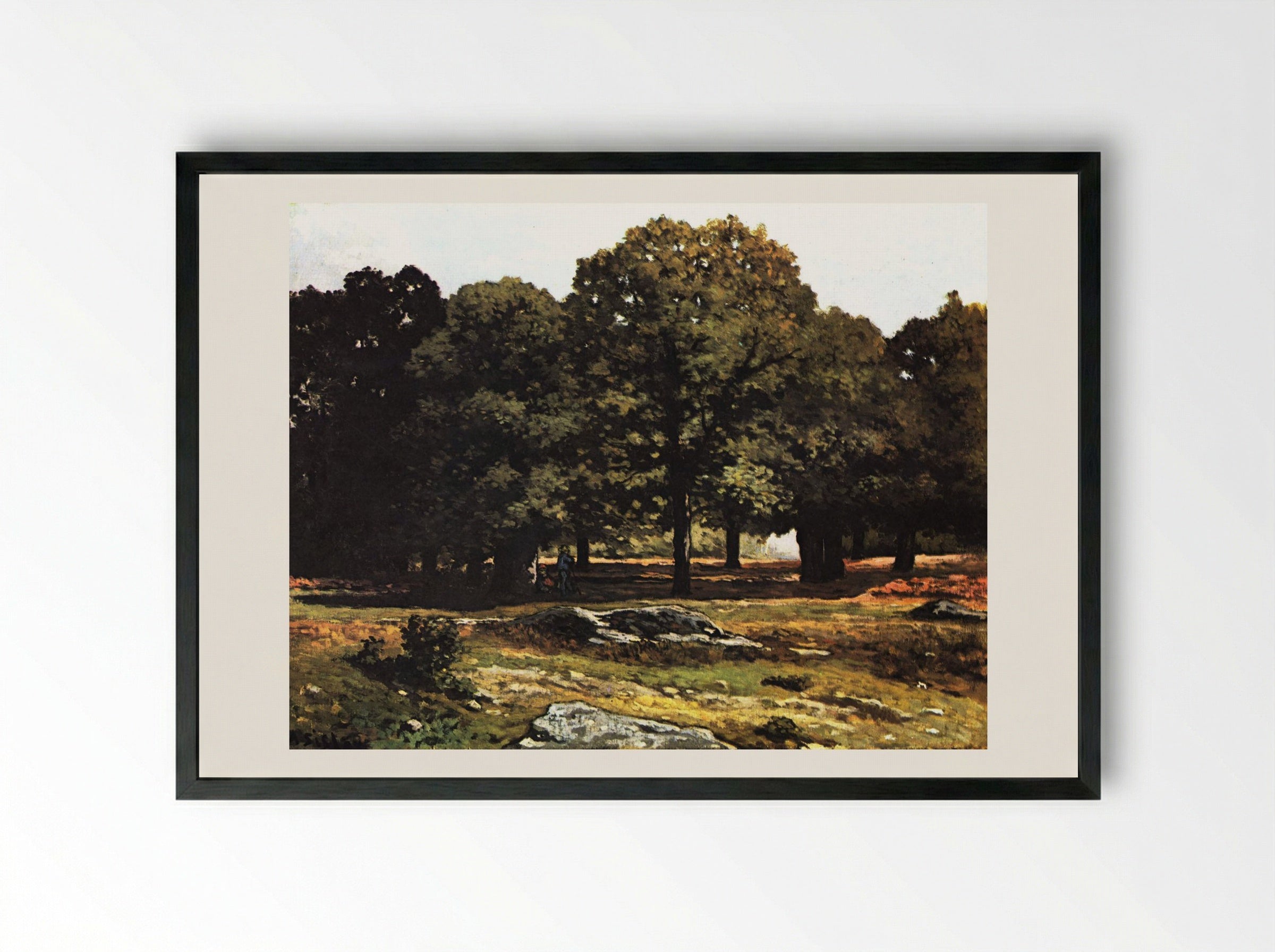 Chestnut Avenue in La Celle-Saint-Cloud - Alfred Sisley - Framed Print Black