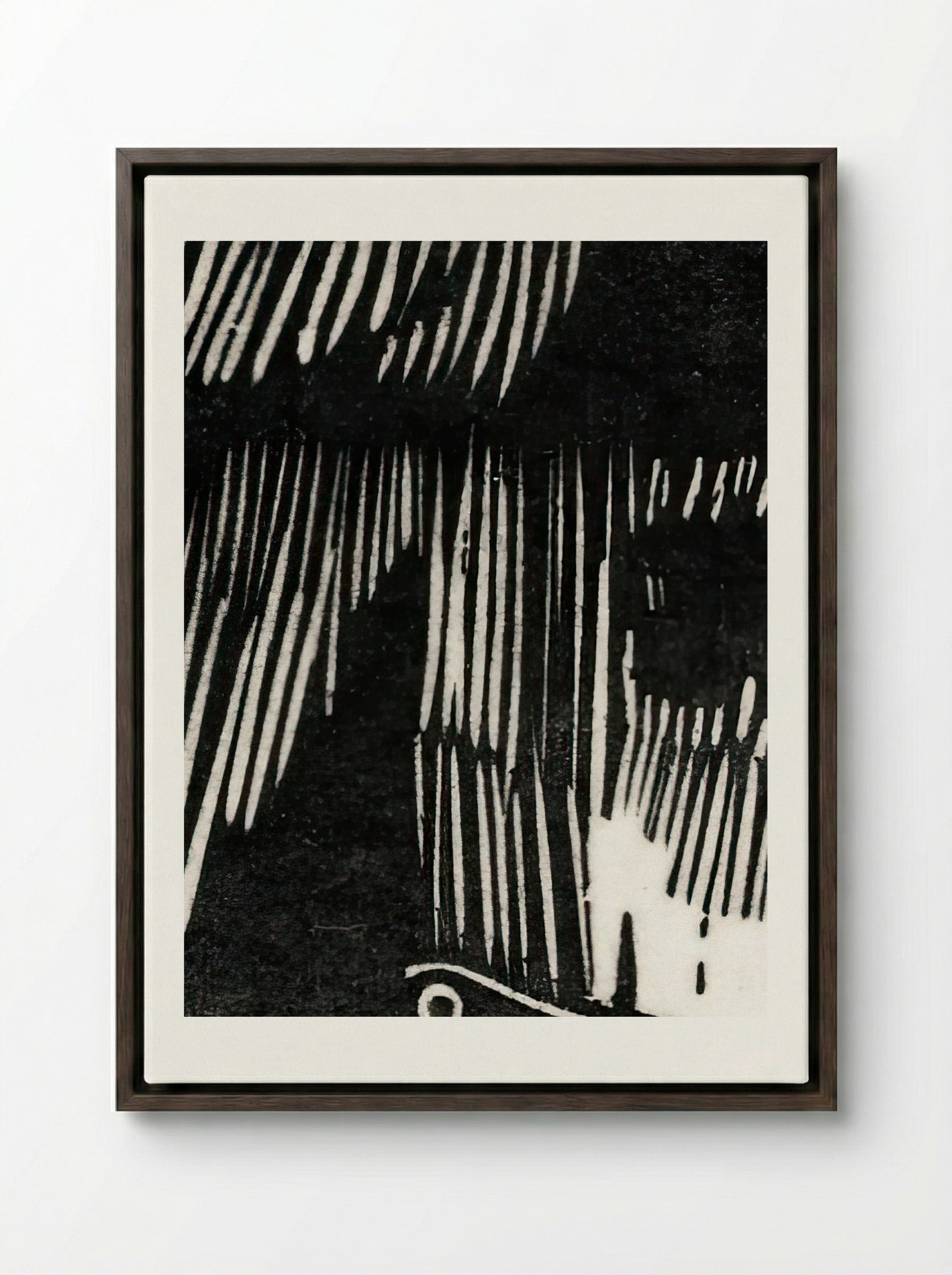 Birth of the Wolves - Franz Marc - Framed Canvas Dark Wood